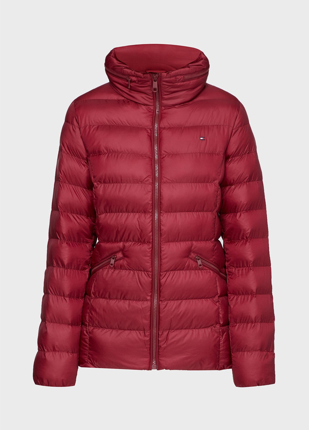 Бордовая демисезонная куртка Tommy Hilfiger