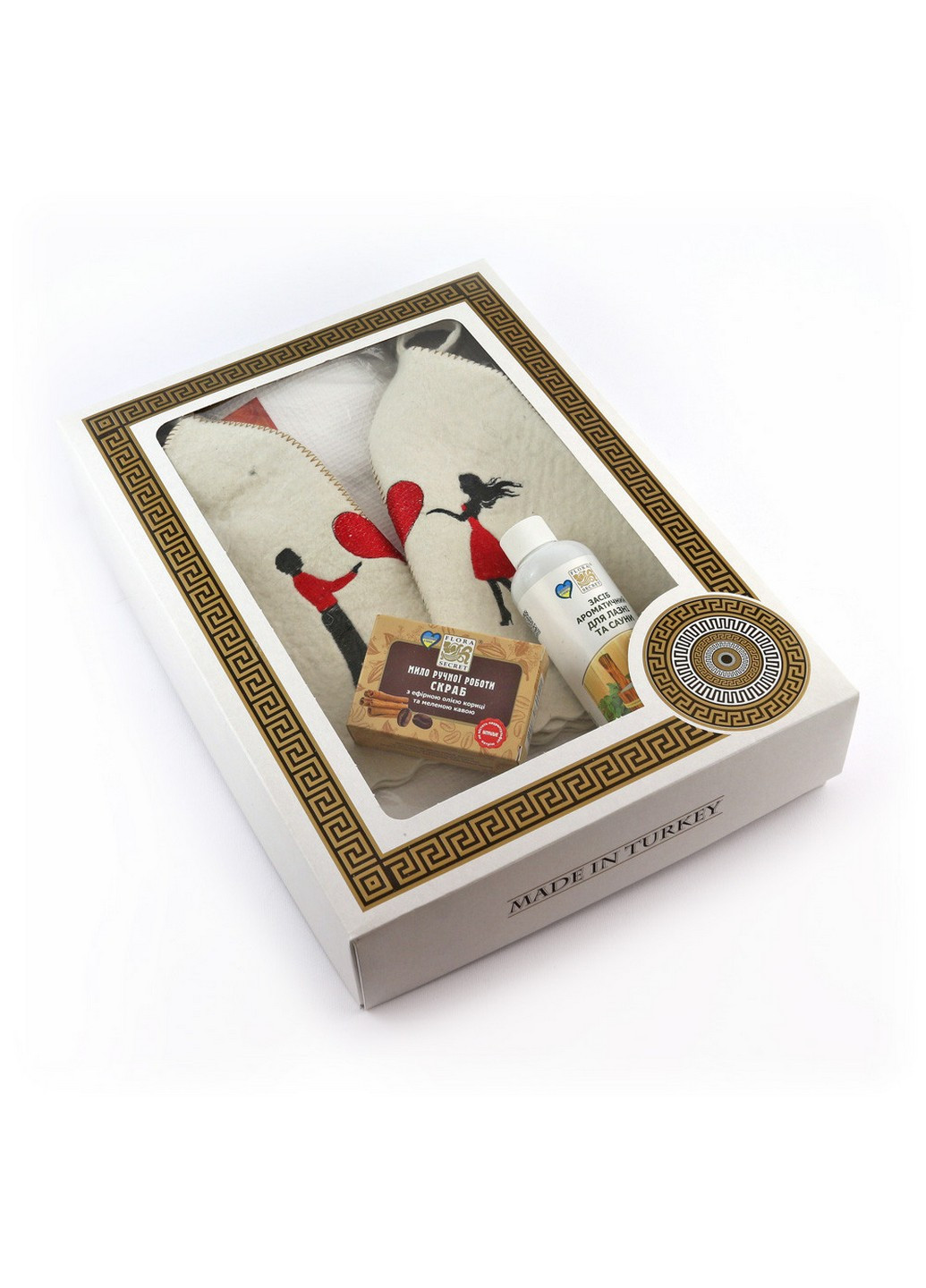 Подарунковий комплект для сауни Закохані, парний 6 предметів Luxyart (219981921)
