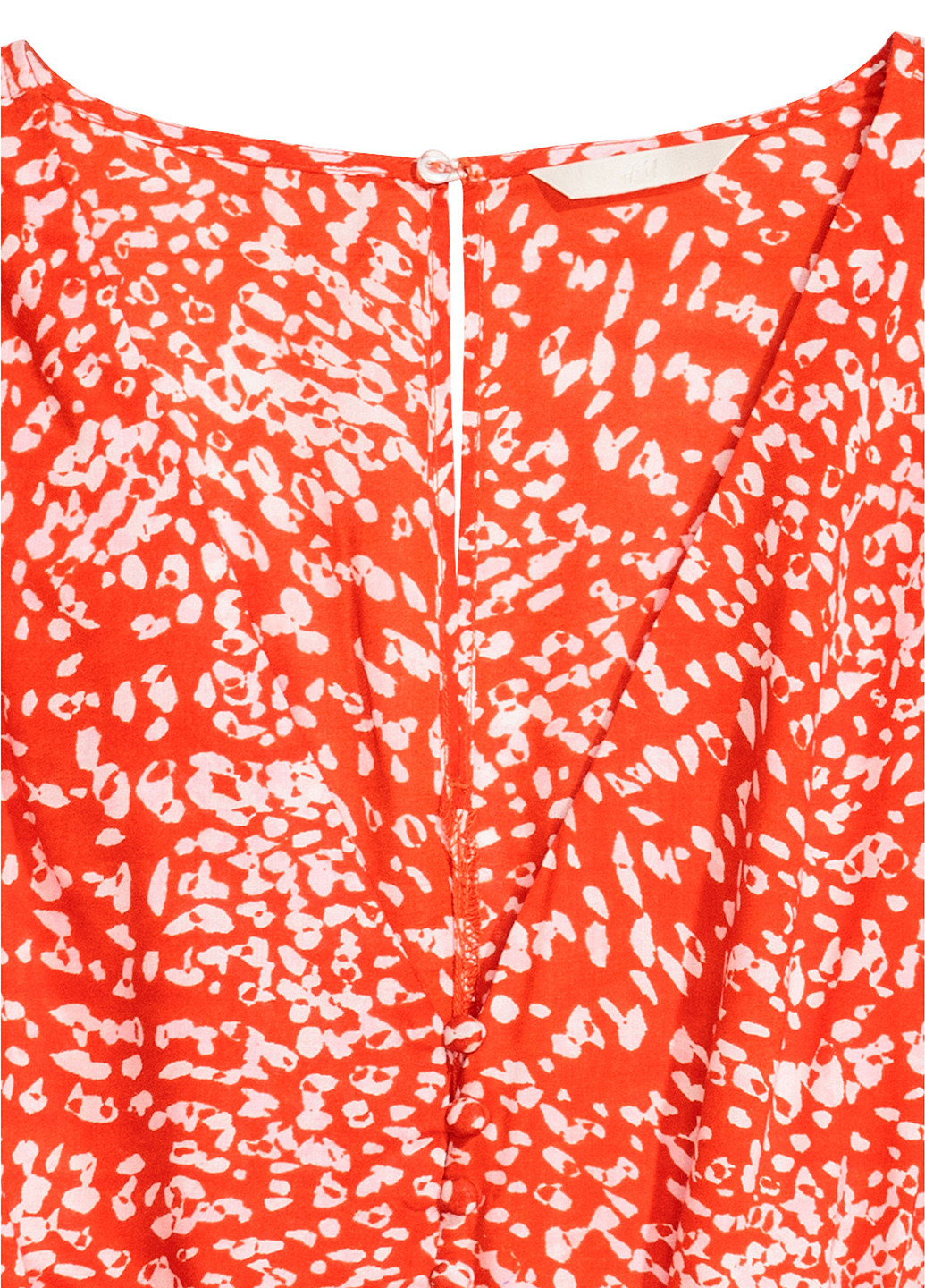 Комбинезон H&M комбинезон-шорты абстрактный красный кэжуал