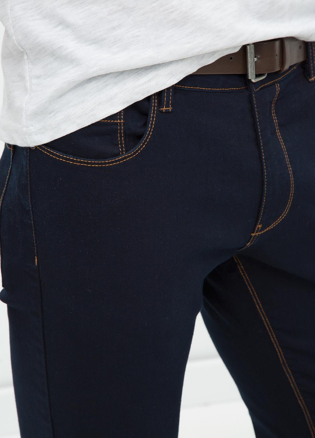 Штани KOTON завужені темно-сині джинсові бавовна