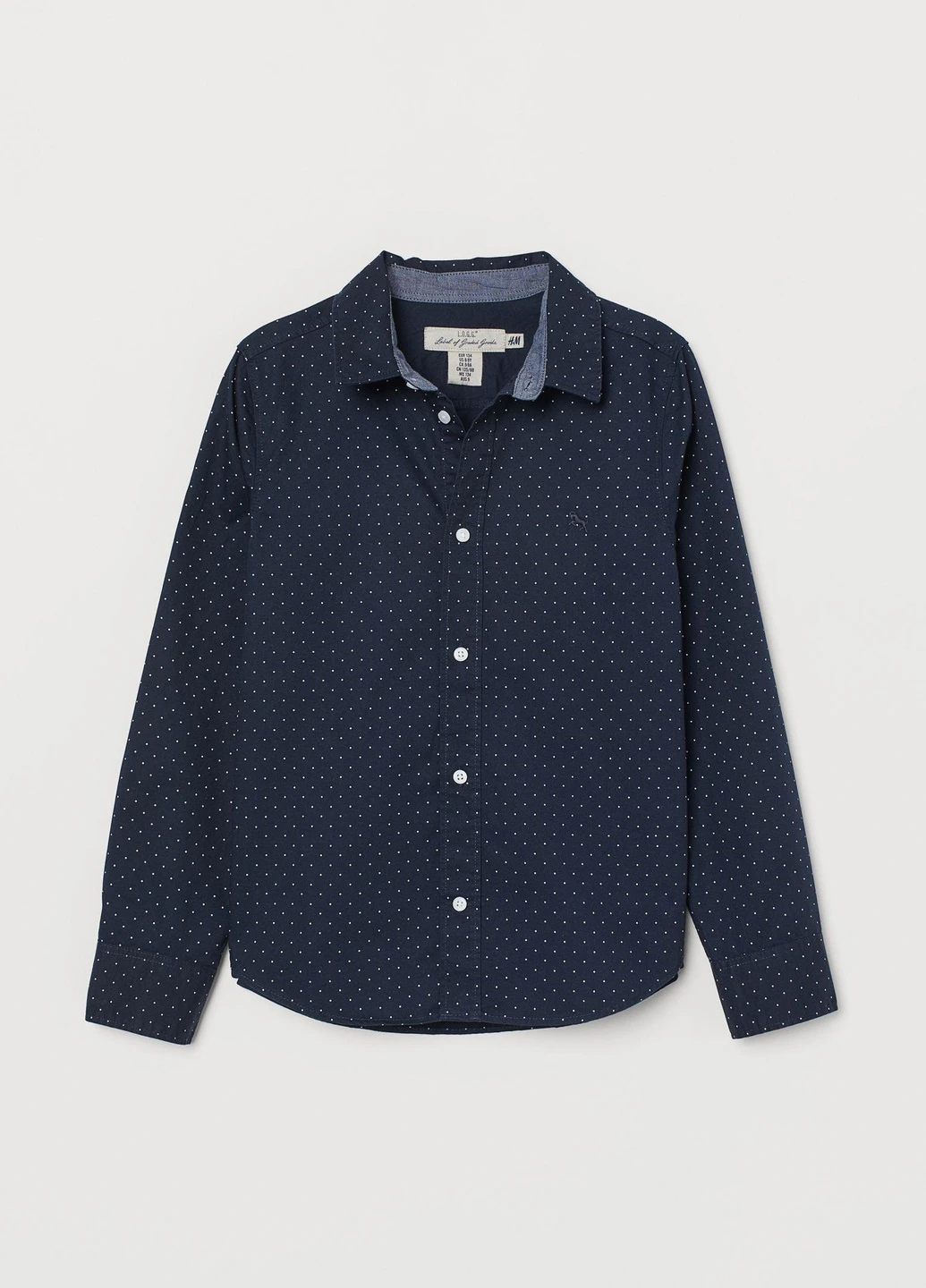 Сорочка демісезон,темно-синій в білі візерунки, H&M (256502671)