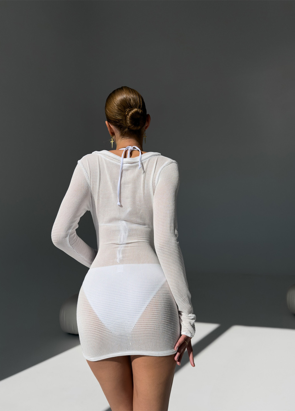 Білий літній купальник (ліф, трусики, туніка) бікіні, роздільний NOVA VEGA