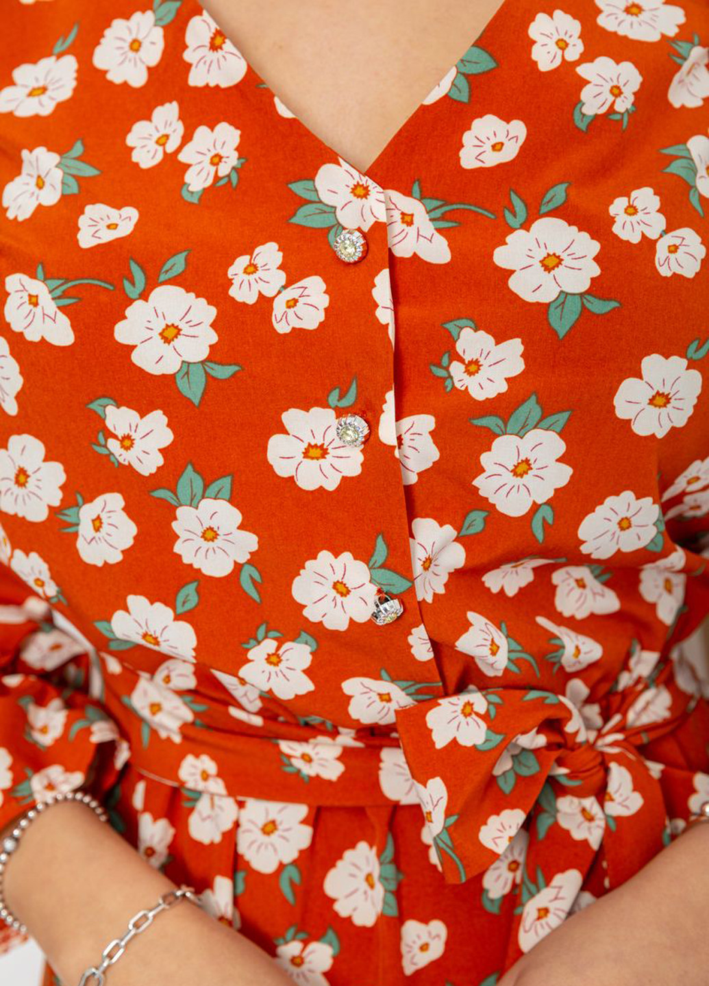 Теракотова кежуал сукня Ager з квітковим принтом