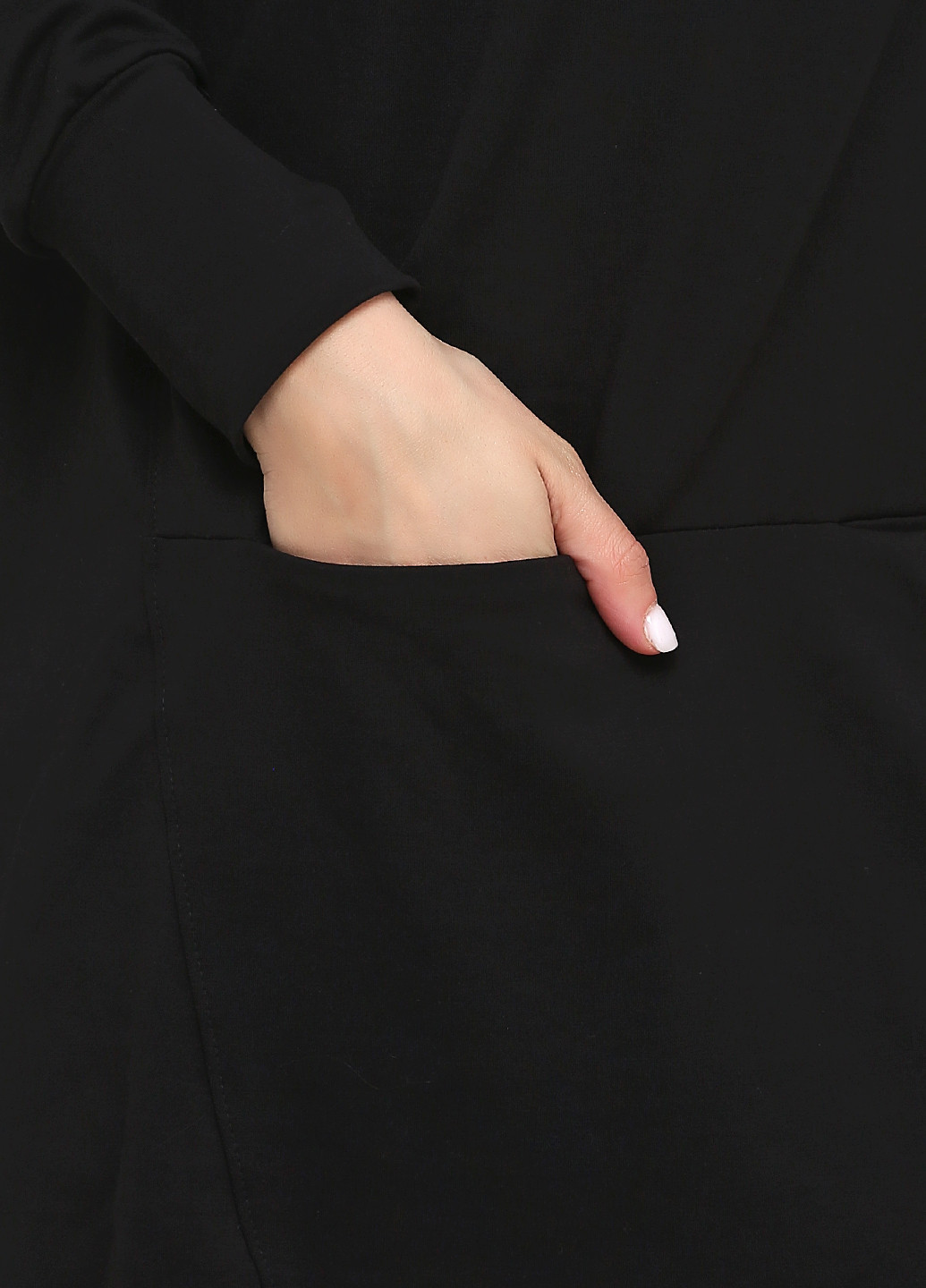 Черное кэжуал платье оверсайз DiMax однотонное