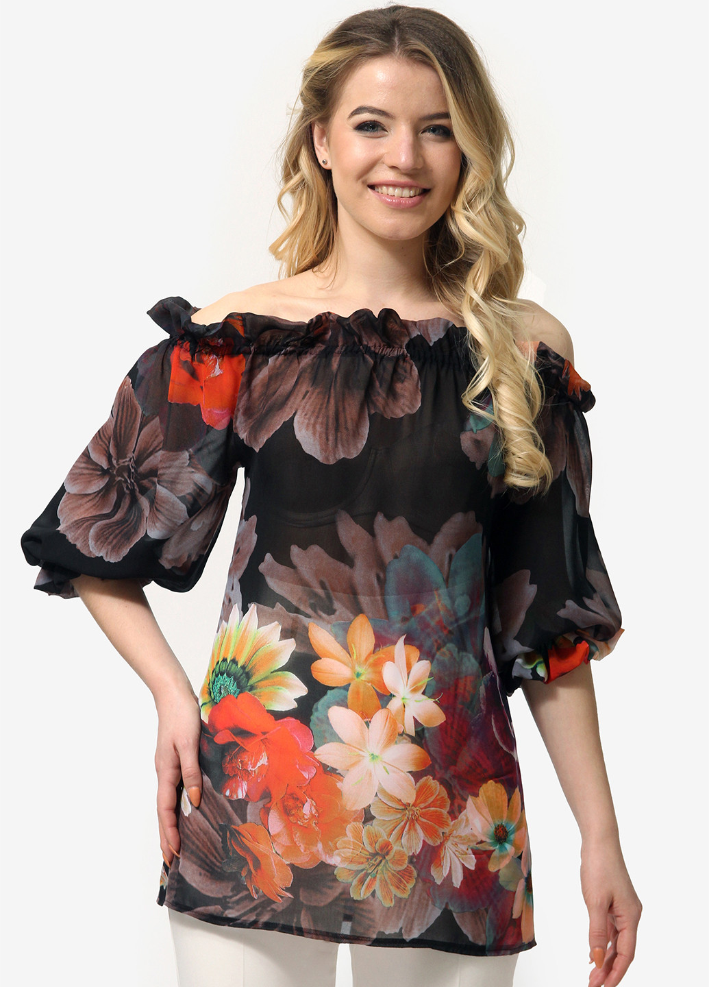 Комбинированная демисезонная блуза Lila Kass