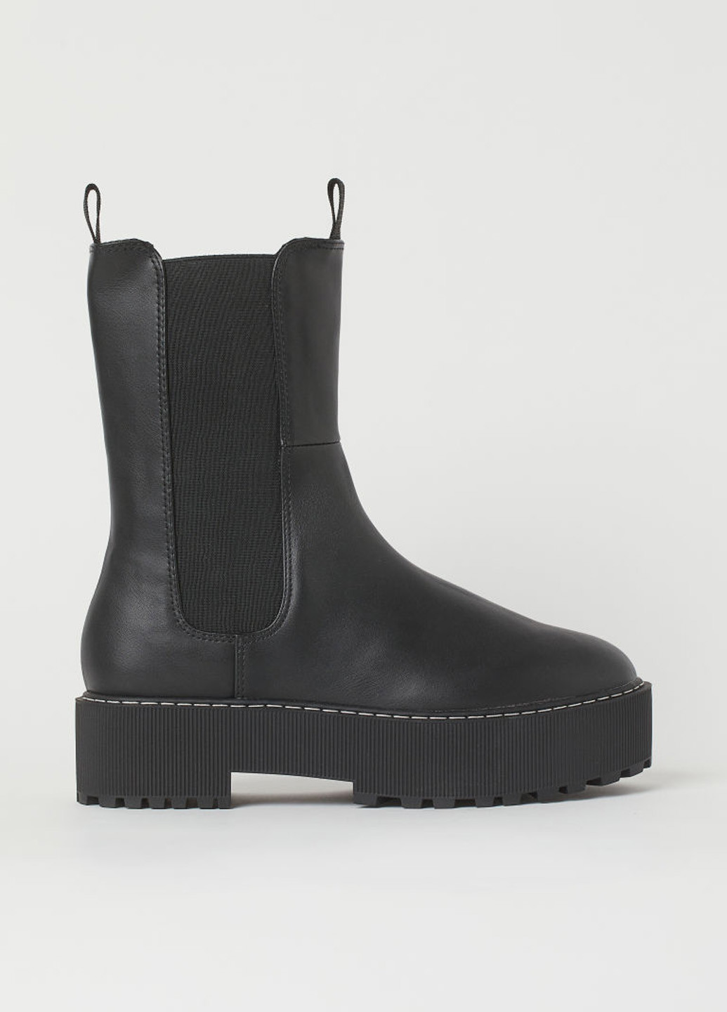 Осенние ботинки челси H&M на тракторной подошве из искусственной кожи