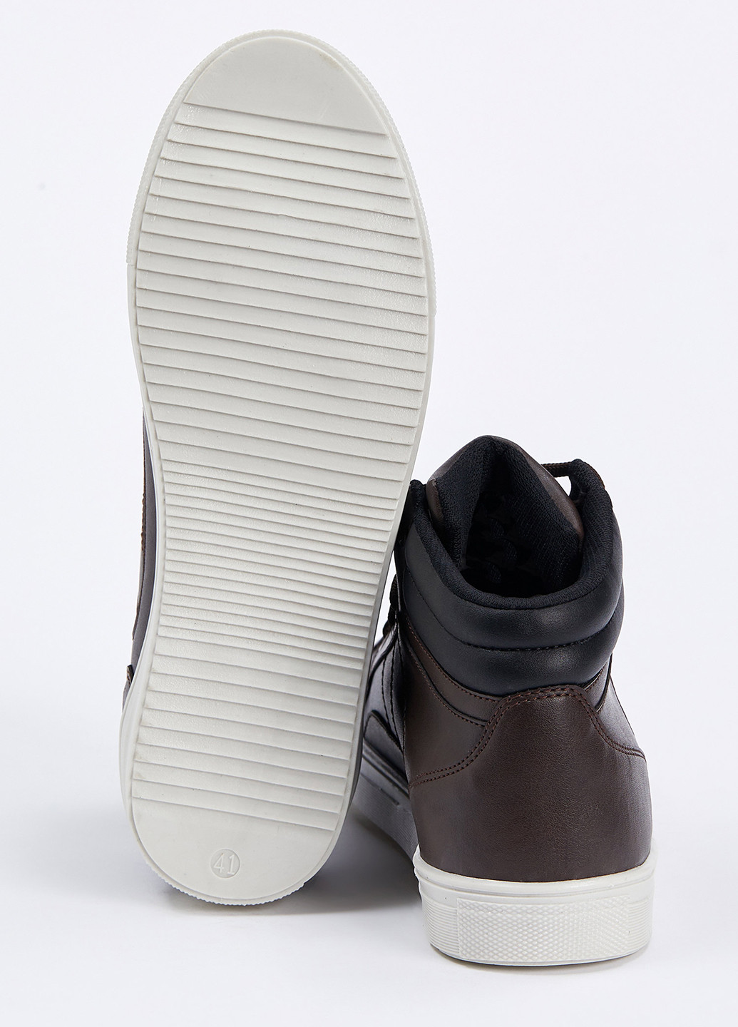 Темно-коричневые ботинки DeFacto