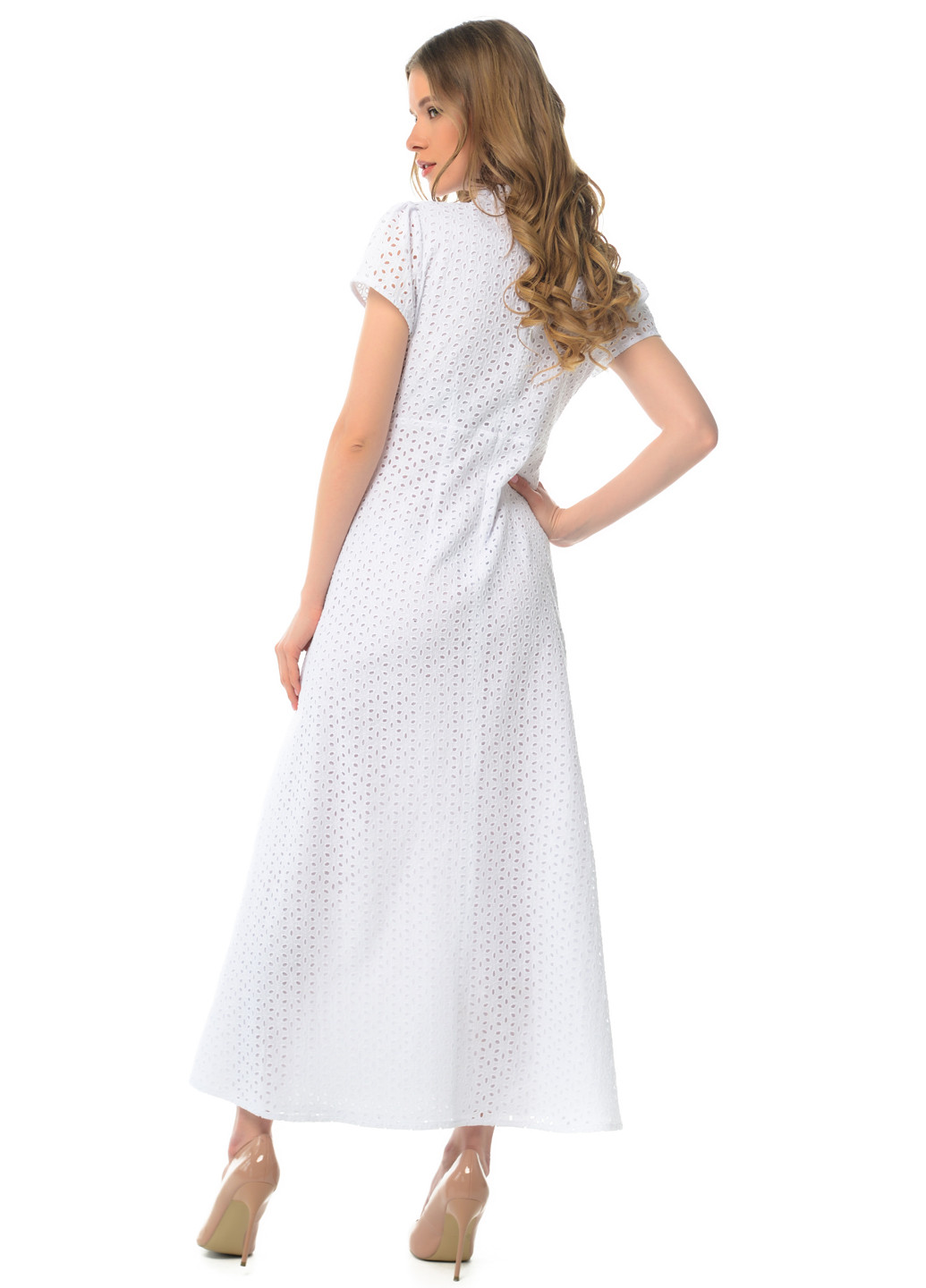 Білий коктейльна сукня довга Arefeva фактурна