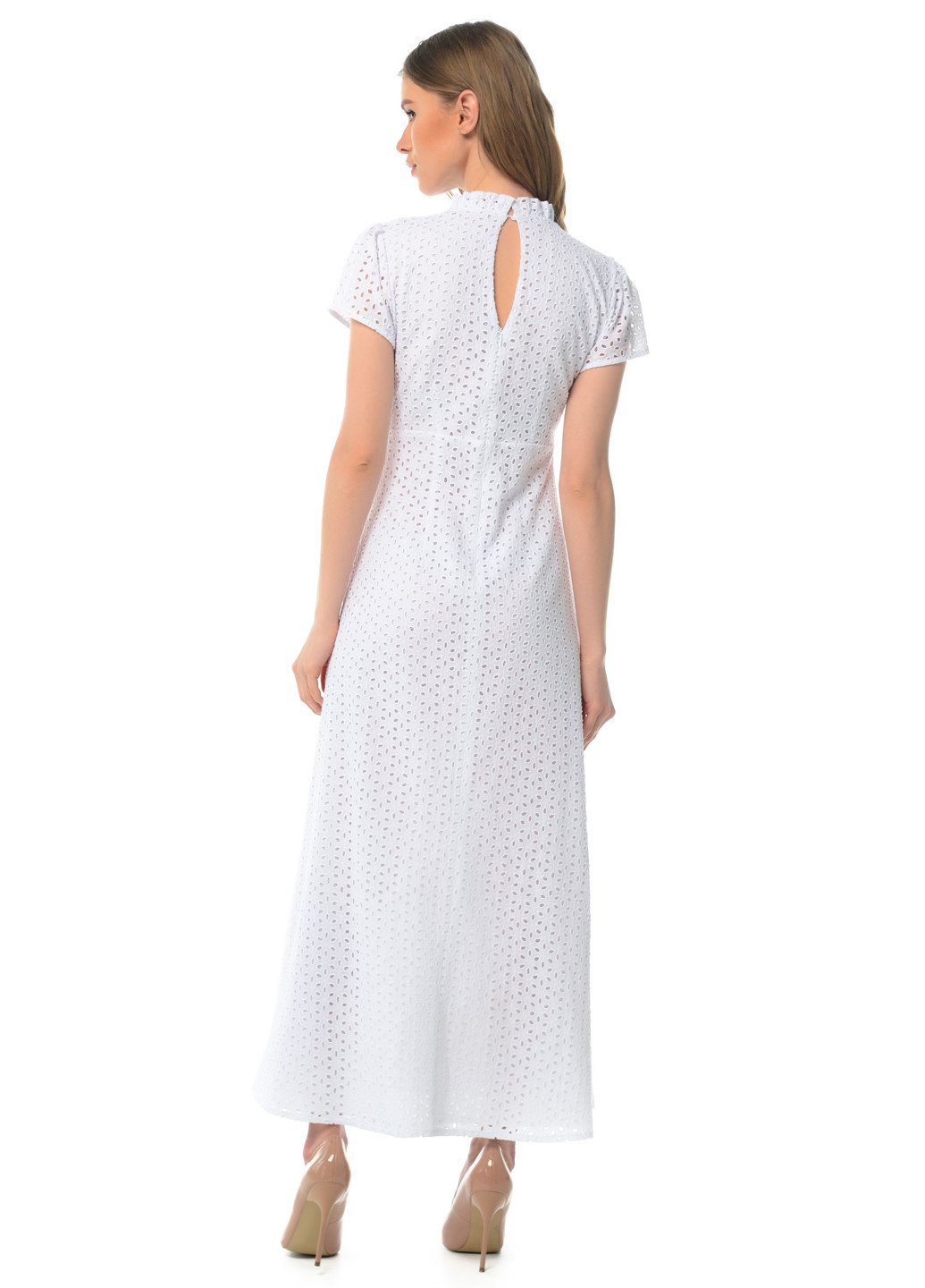 Білий коктейльна сукня довга Arefeva фактурна