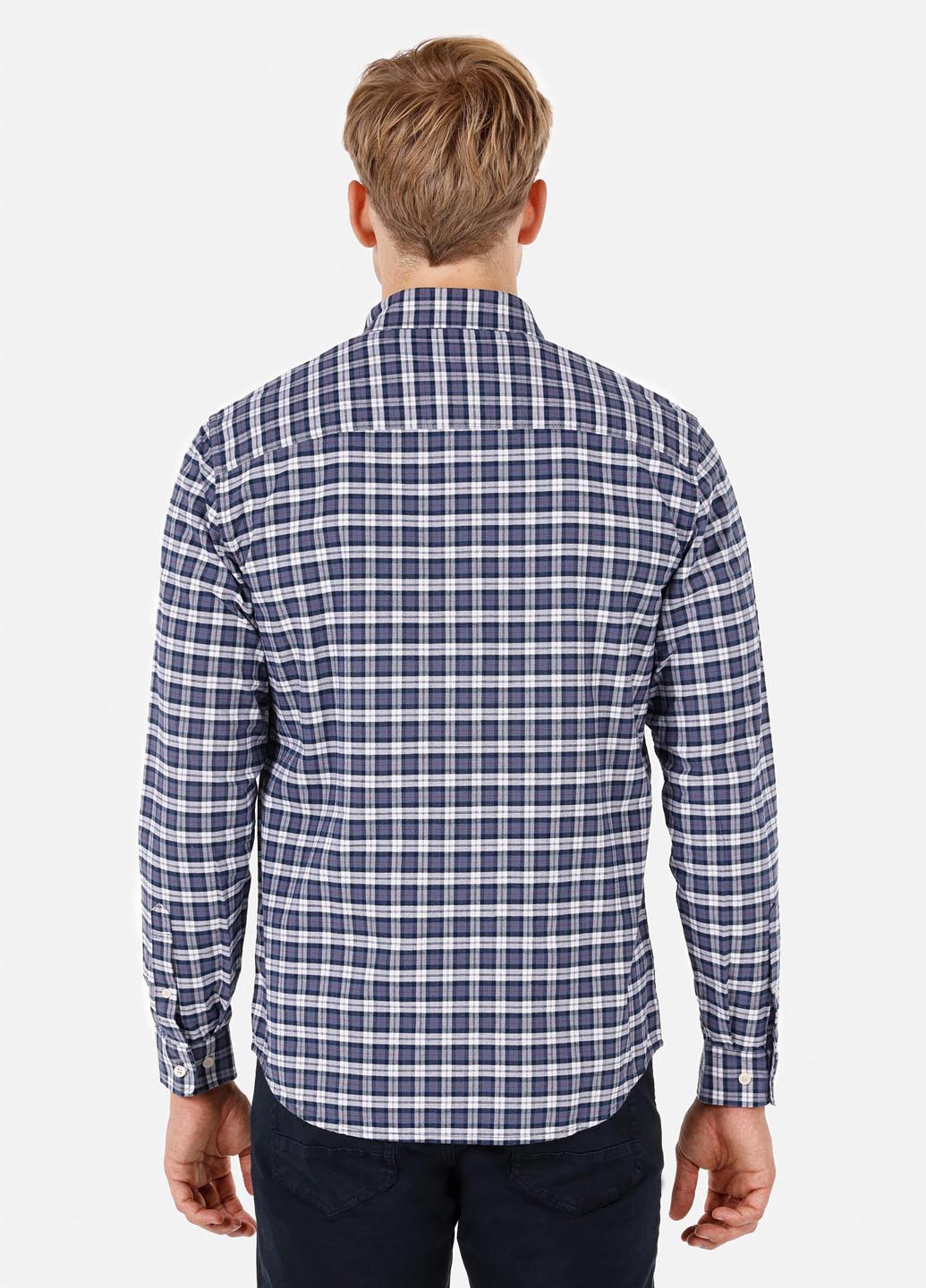 Синяя праздничный, кэжуал рубашка в клетку Colin's