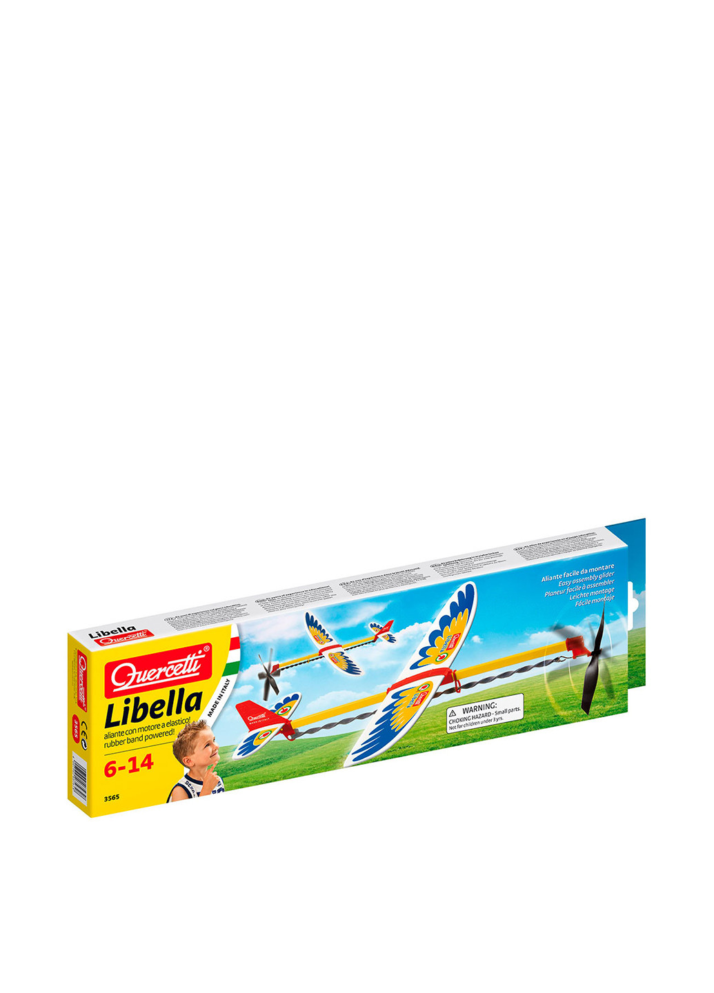 Іграшка-планер для метання Літак Лібелла, 43х3,5х12 см Quercetti (253592938)