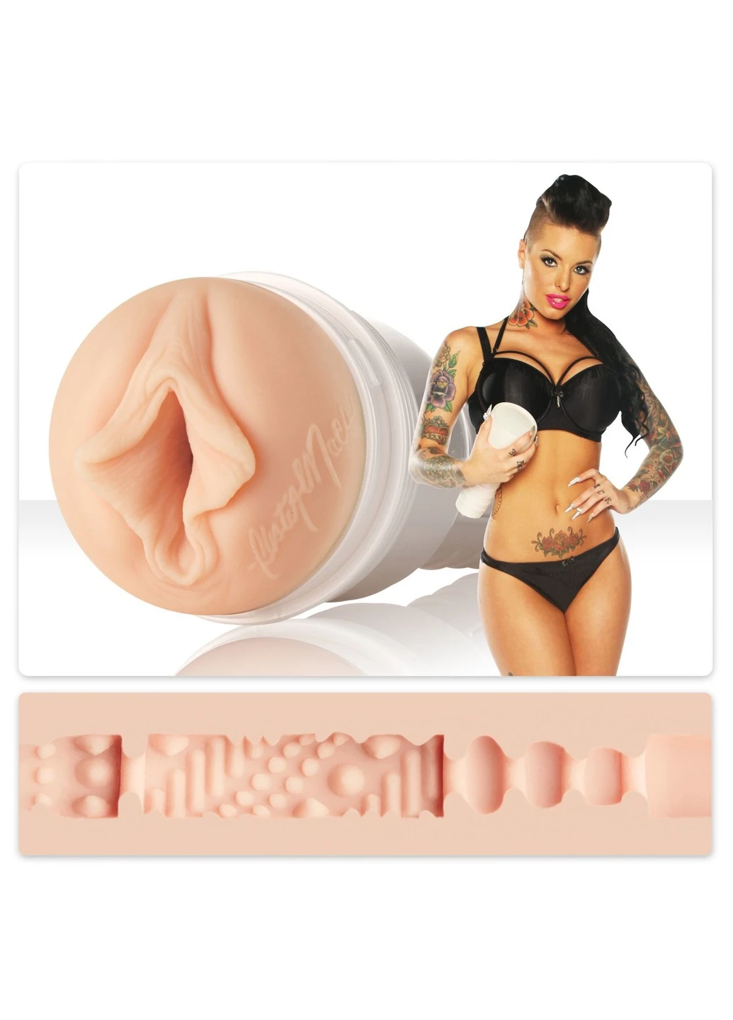 Мастурбатор Girls: Christy Mack - Attack, зі зліпка вагіни, дуже ніжний Fleshlight (254583417)