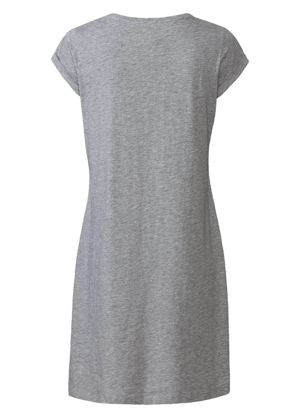 Сіра домашній сукня сукня-футболка Esmara меланжева