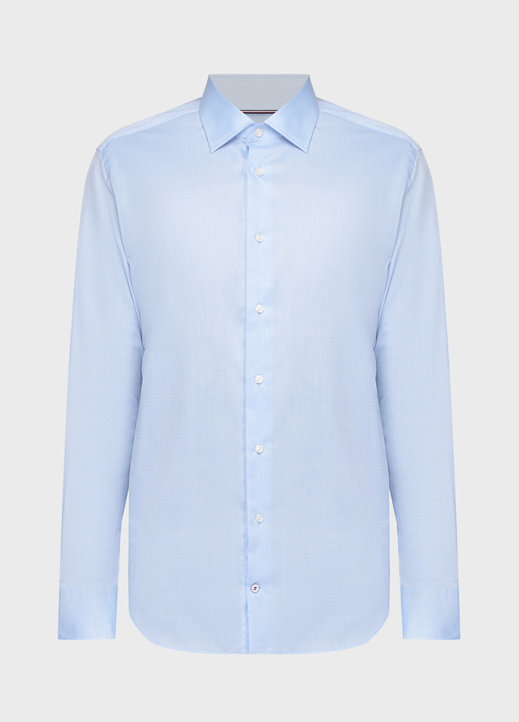 Голубой классическая рубашка однотонная Tommy Hilfiger