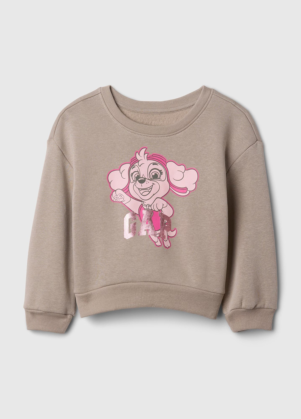 Gap світшот персонажі світло-коричневий кежуал бавовна, трикотаж з начосом