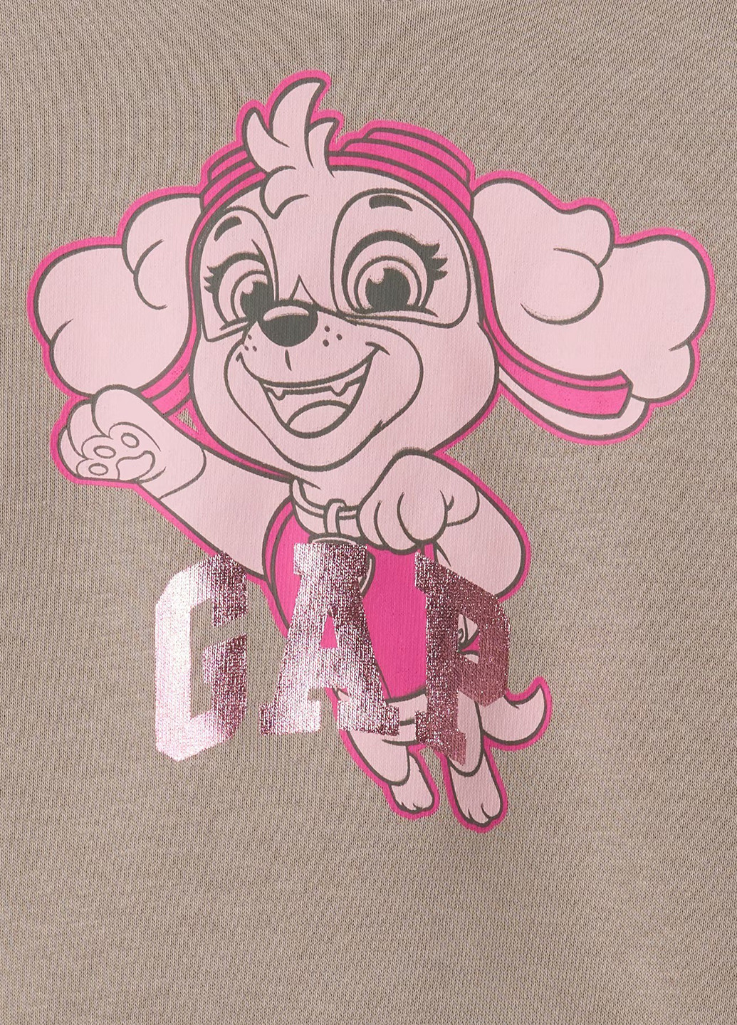 Gap світшот персонажі світло-коричневий кежуал бавовна, трикотаж з начосом