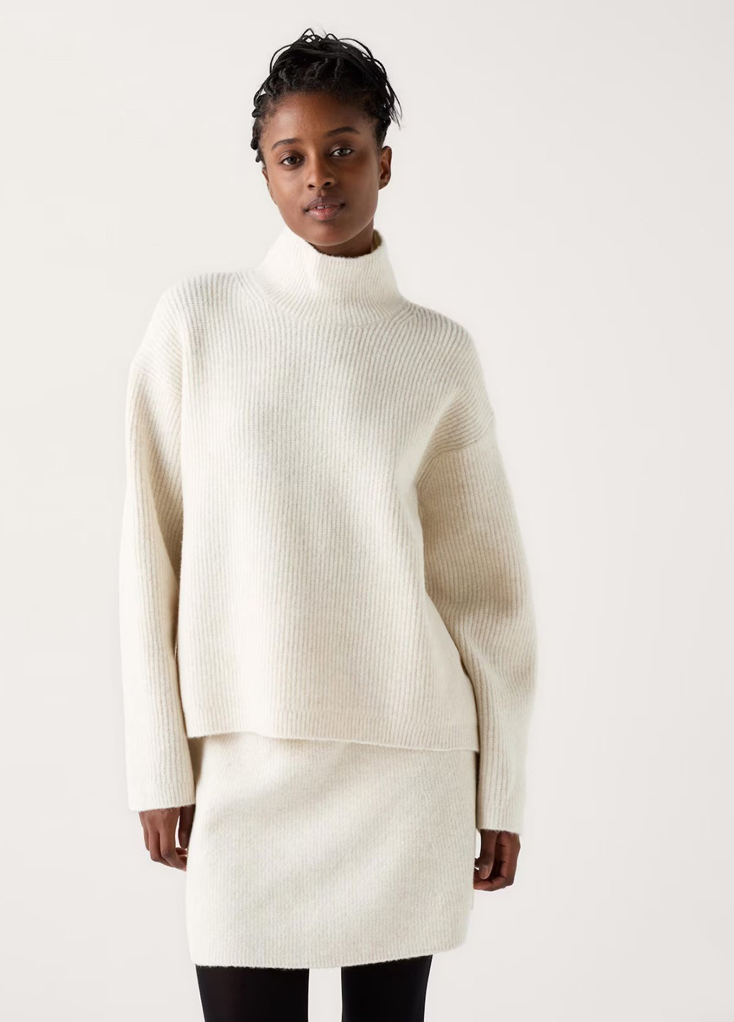 Белая кэжуал однотонная юбка Uniqlo