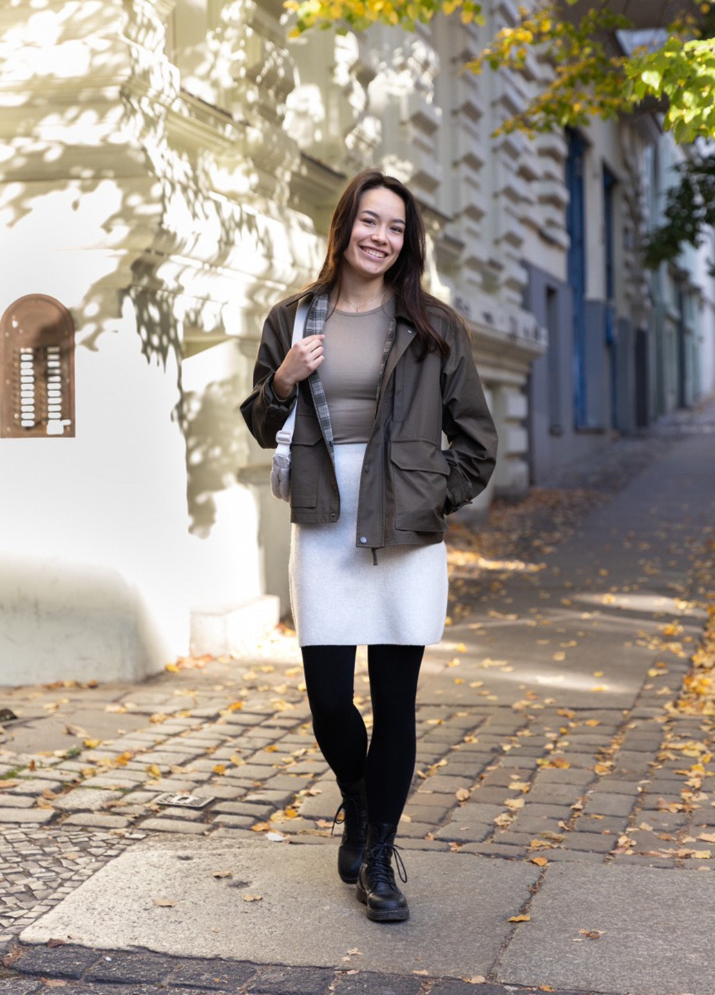 Белая кэжуал однотонная юбка Uniqlo