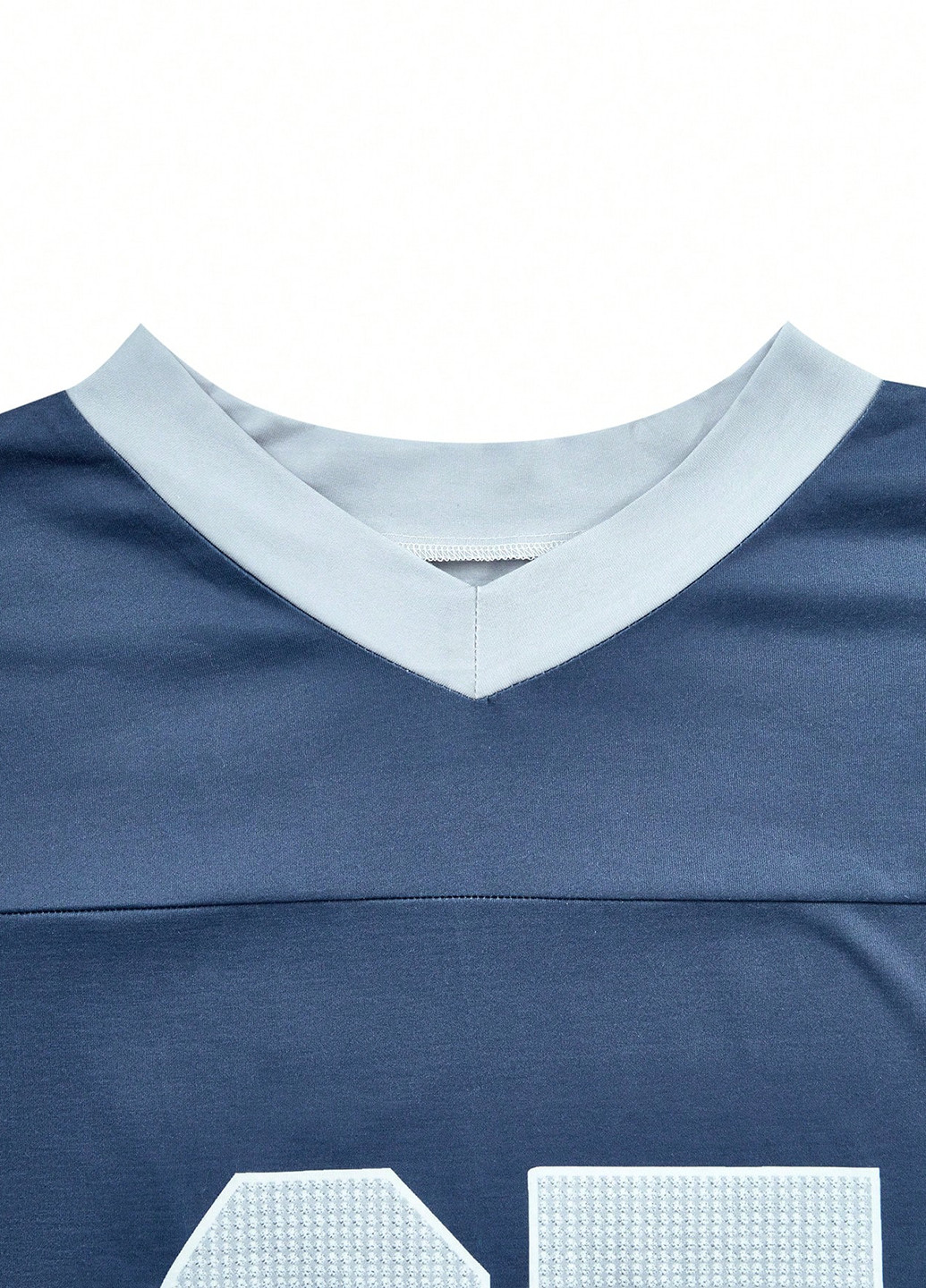 Синий демисезонный спортивный лонгслив SHEIN с надписями