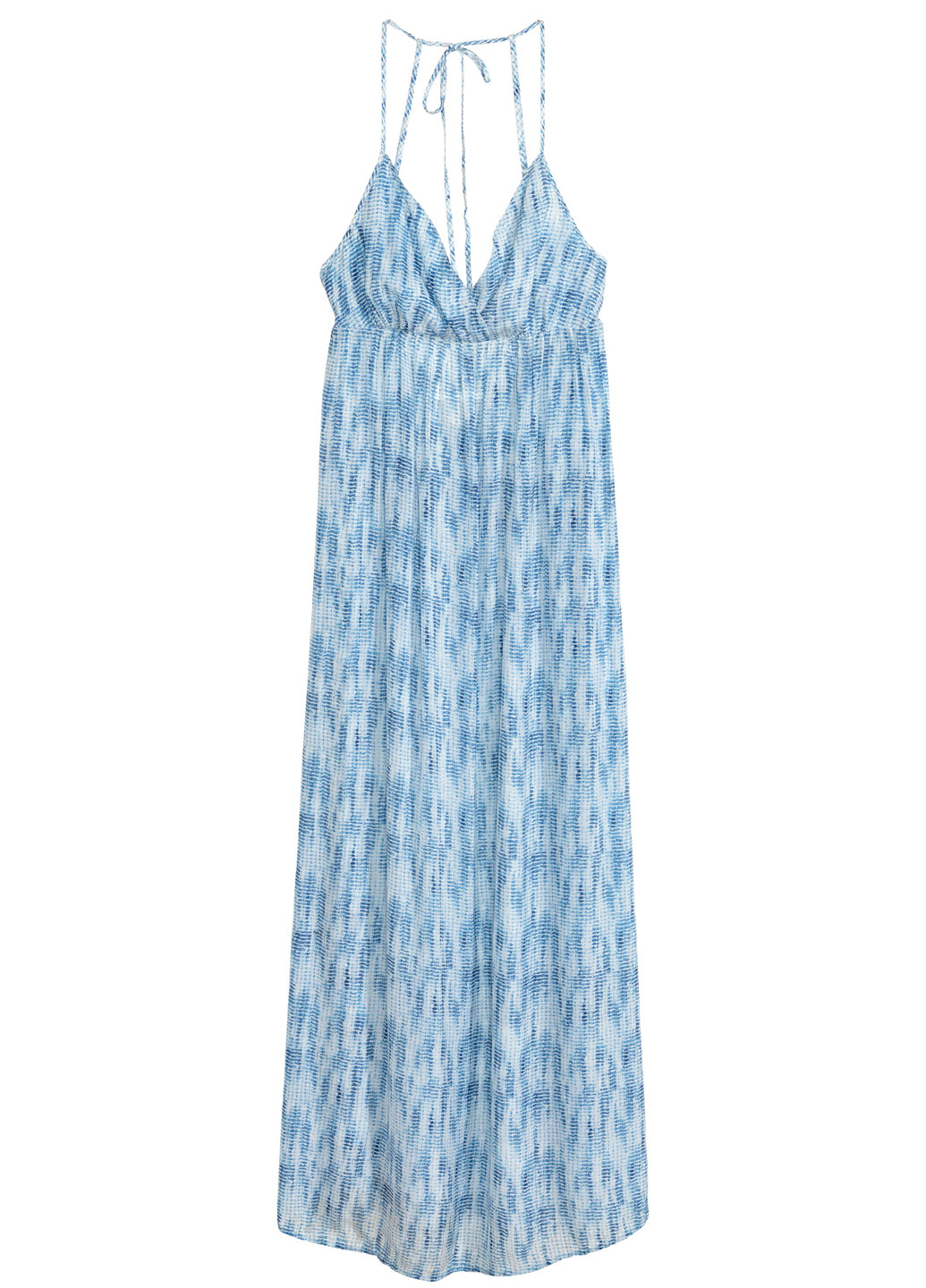 Голубое кэжуал платье H&M с абстрактным узором