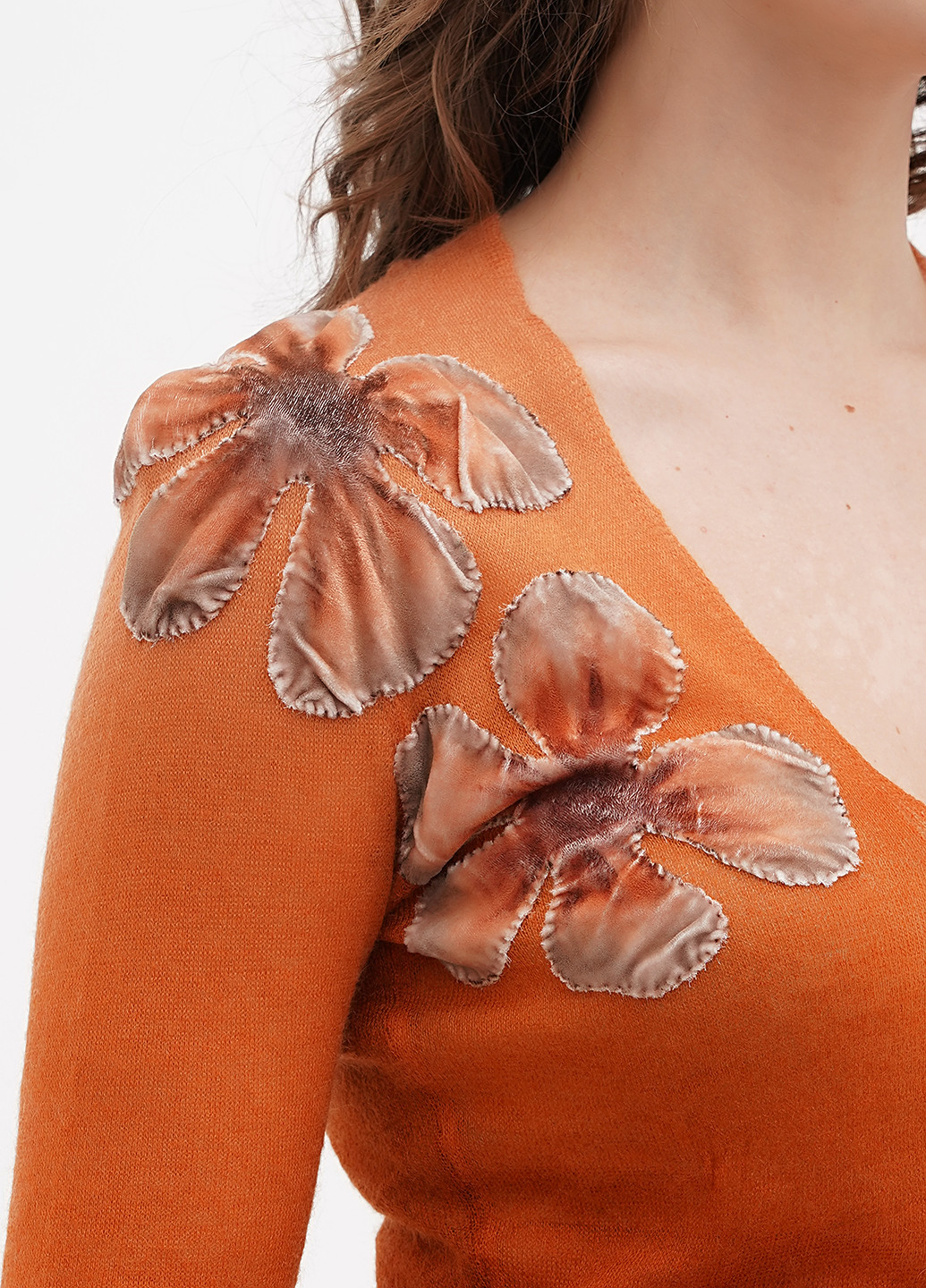 Помаранчевий демісезонний пуловер пуловер Angelo Marani