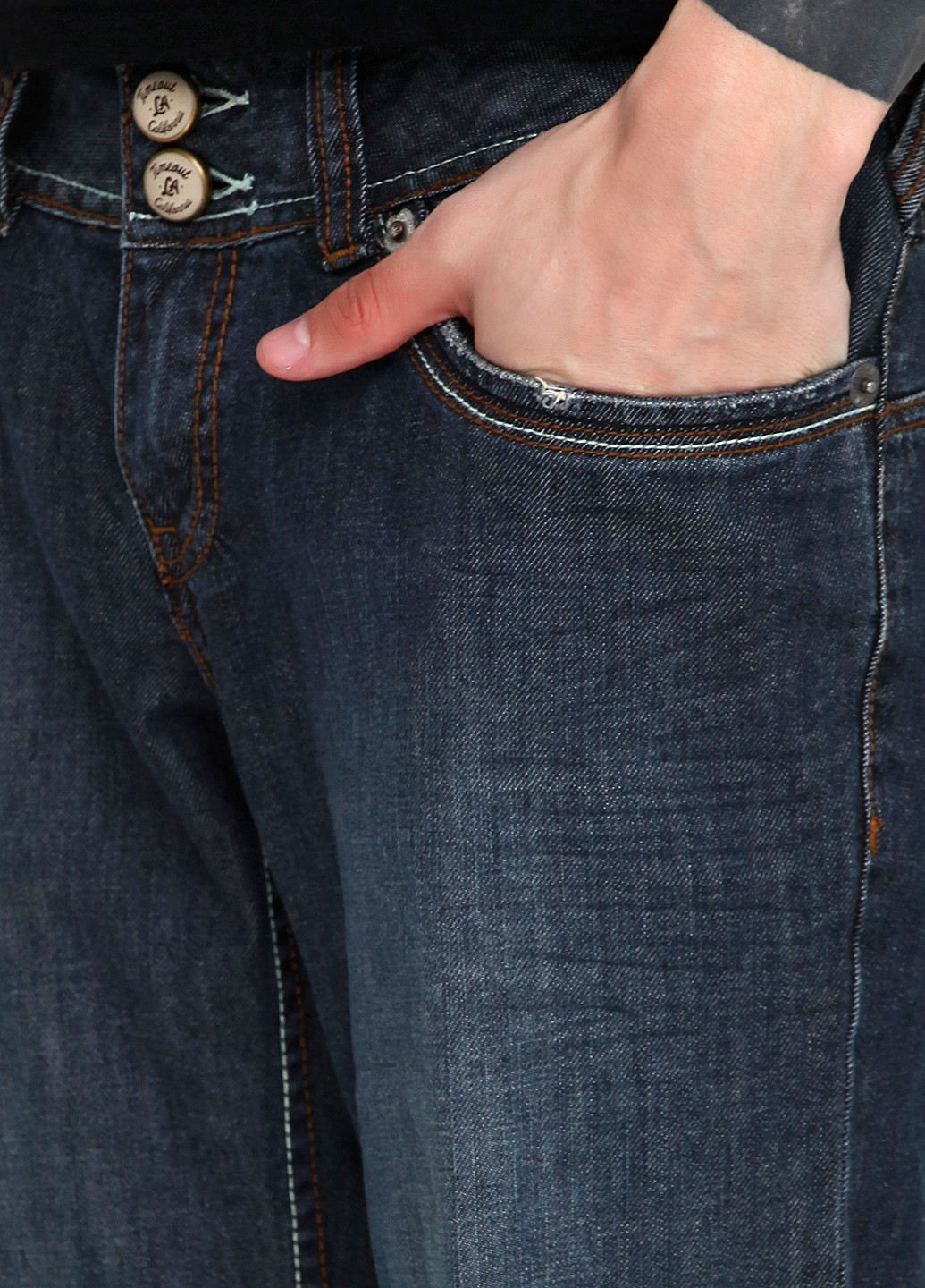 Темно-синие демисезонные прямые джинсы Time Out