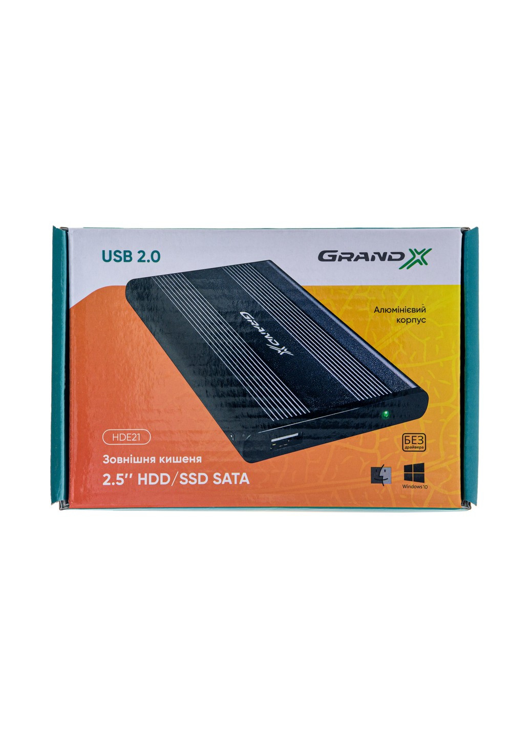 Зовнішня кишеня для HDD 2,5" USB 2,0 (HDE21) Grand-X (253878103)