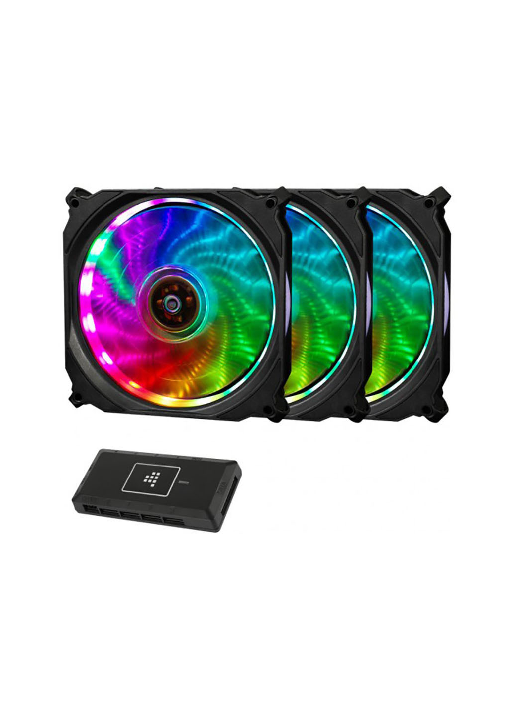 Корпусний вентилятор TF12 RGB LED PWM 120mm Fan - 3 Pack With Controller Tronsmart (226523273)