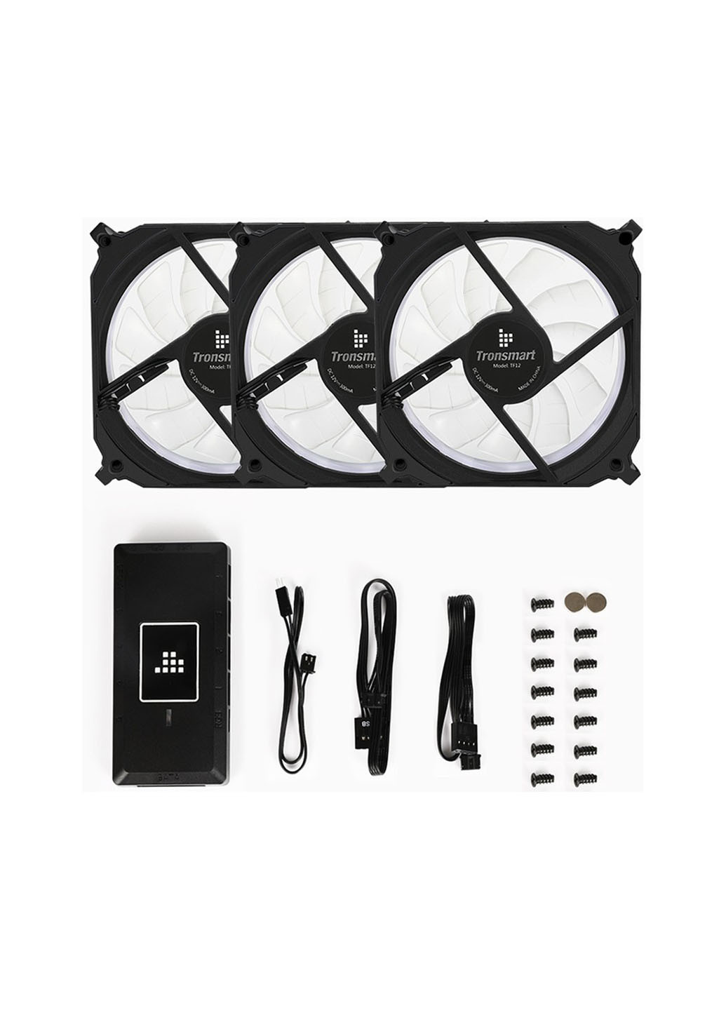 Корпусний вентилятор TF12 RGB LED PWM 120mm Fan - 3 Pack With Controller Tronsmart (226523273)
