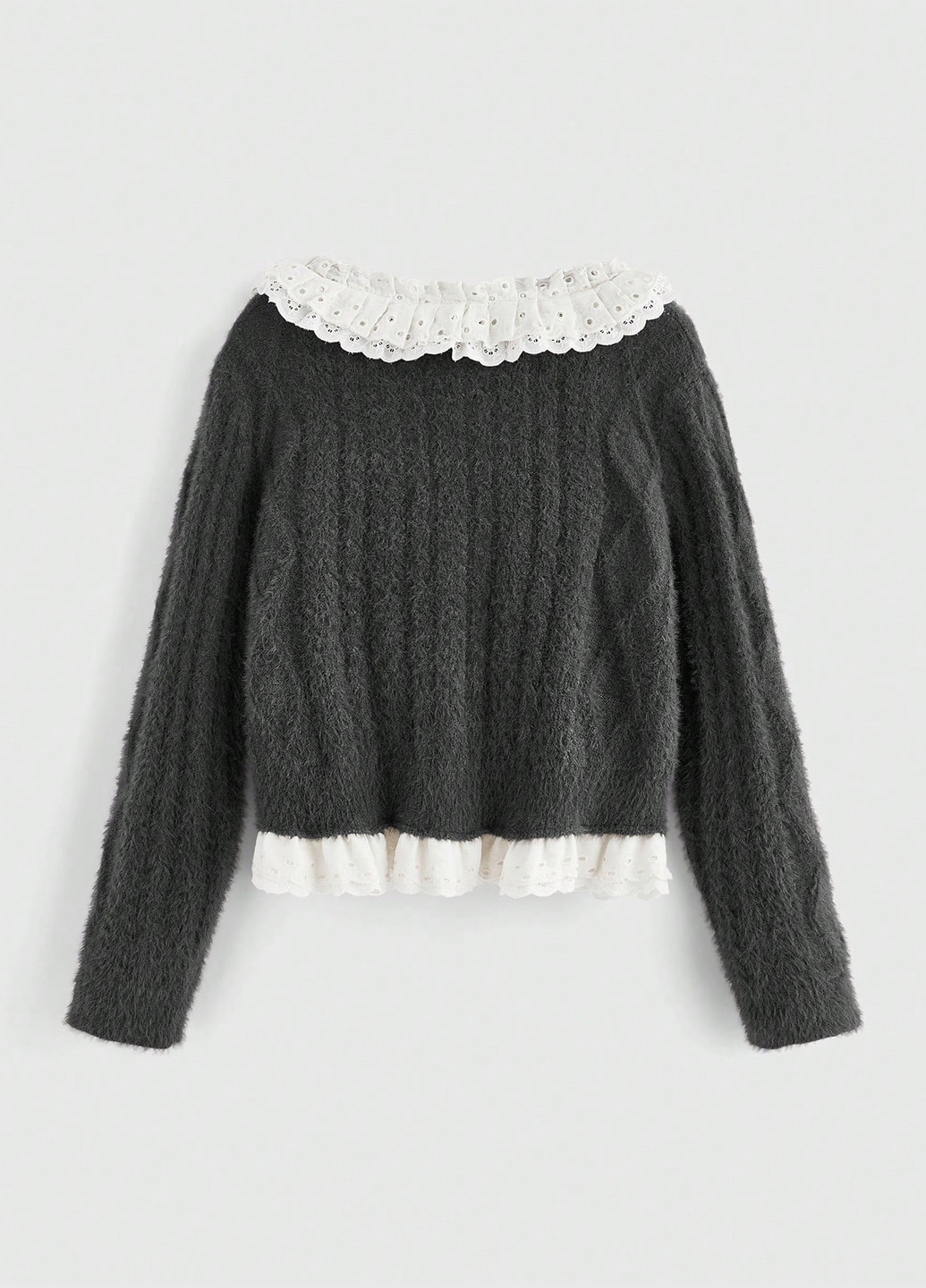 Темно-серый демисезонный кардиган SHEIN