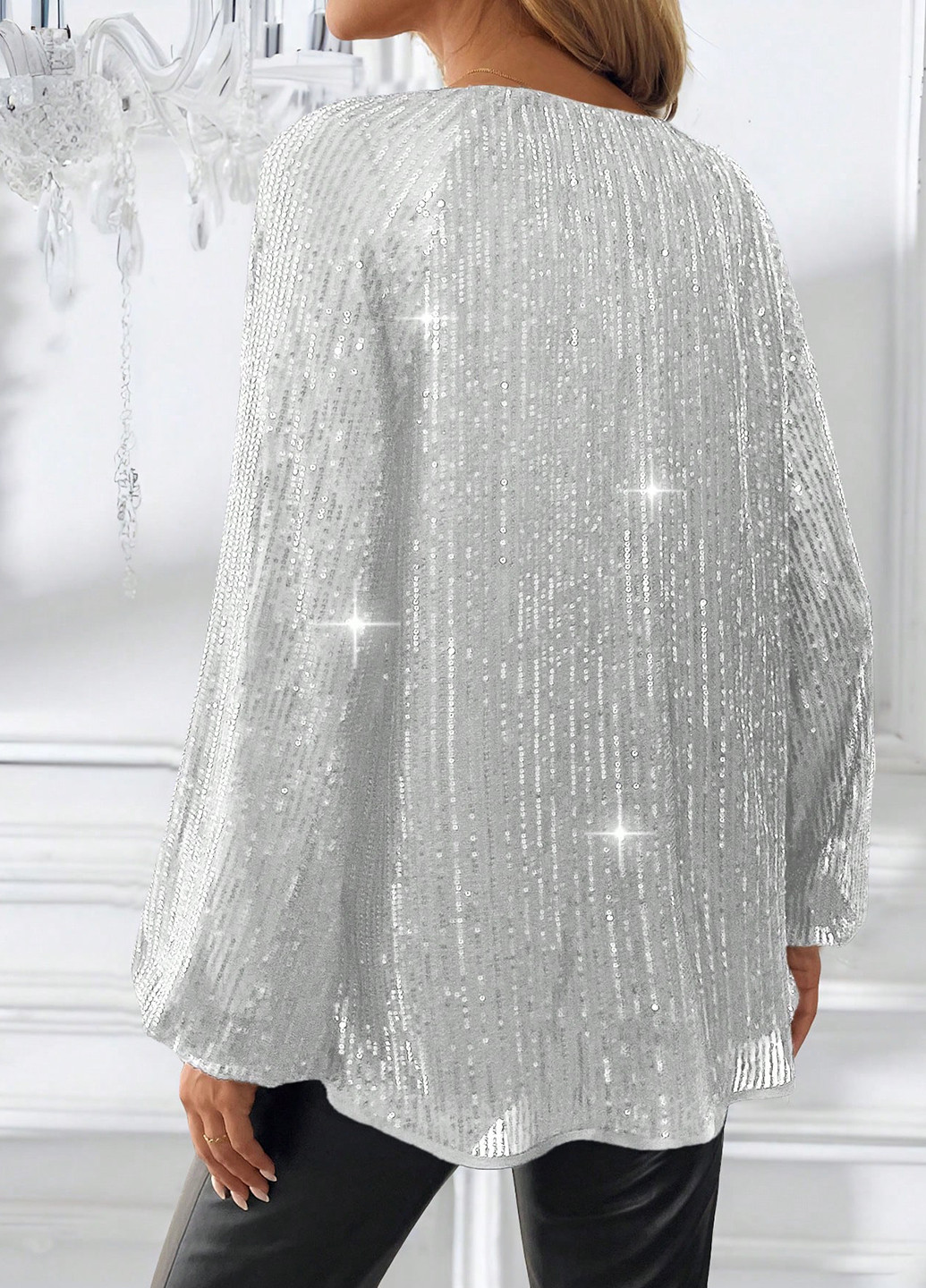 Срібна блуза SHEIN