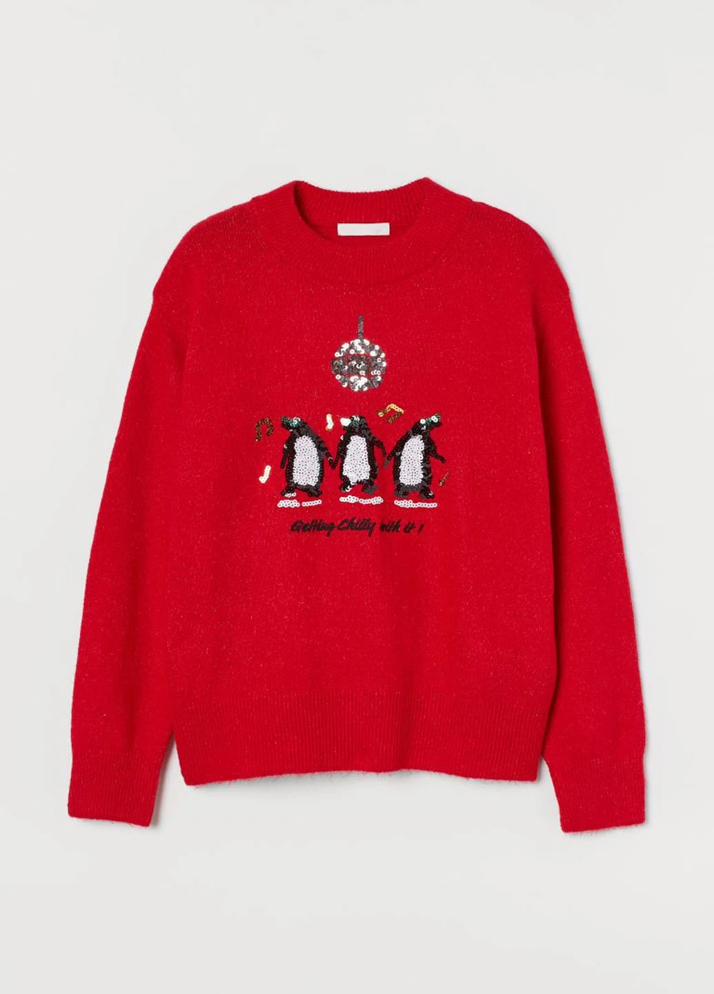 Красный демисезонный свитер H&M