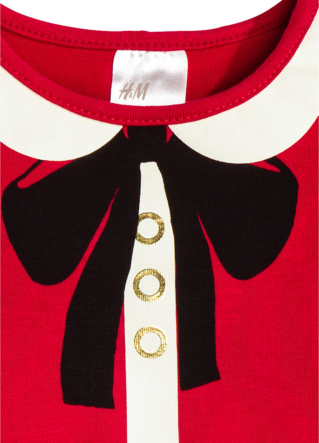 Красный демисезонный кэжуал лонгслив H&M с рисунком