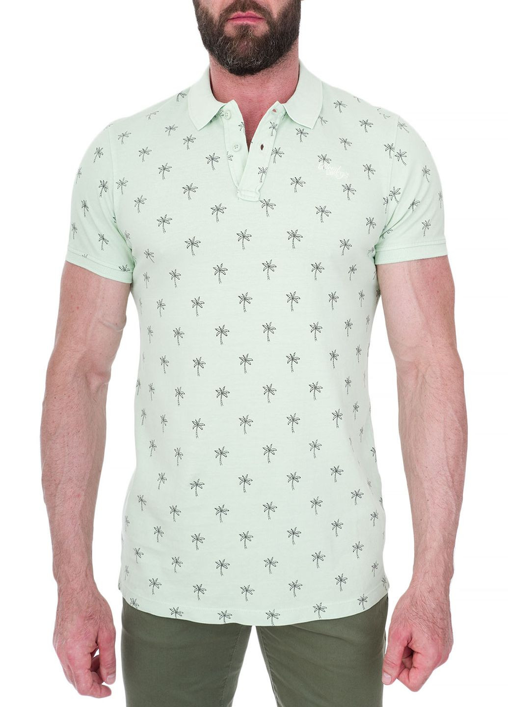 Салатовая футболка-поло для мужчин Blend