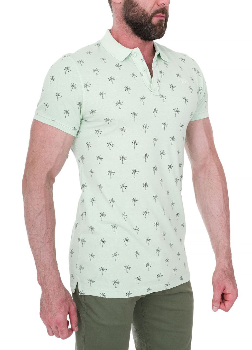 Салатовая футболка-поло для мужчин Blend
