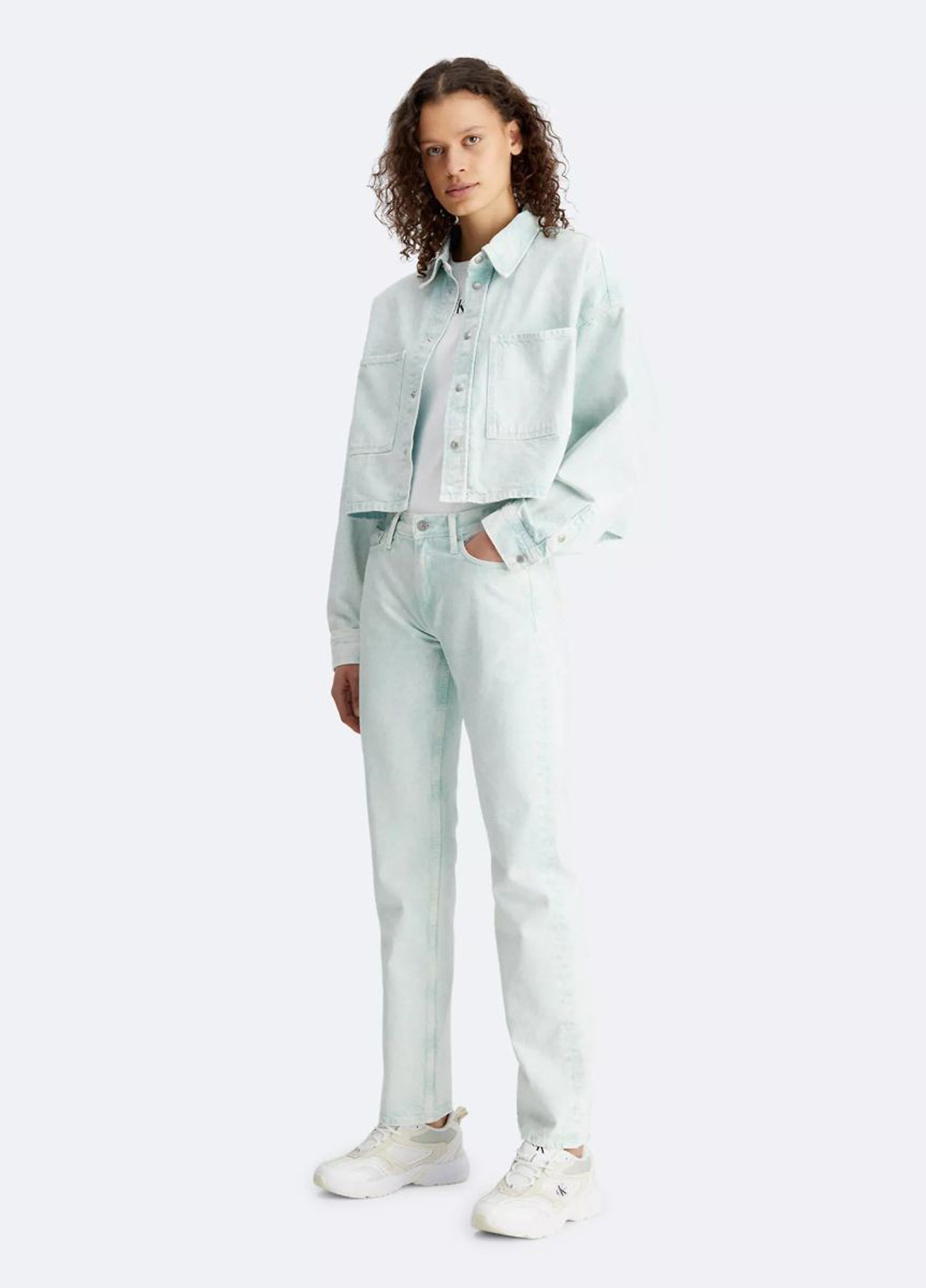 Голубая демисезонная куртка Calvin Klein