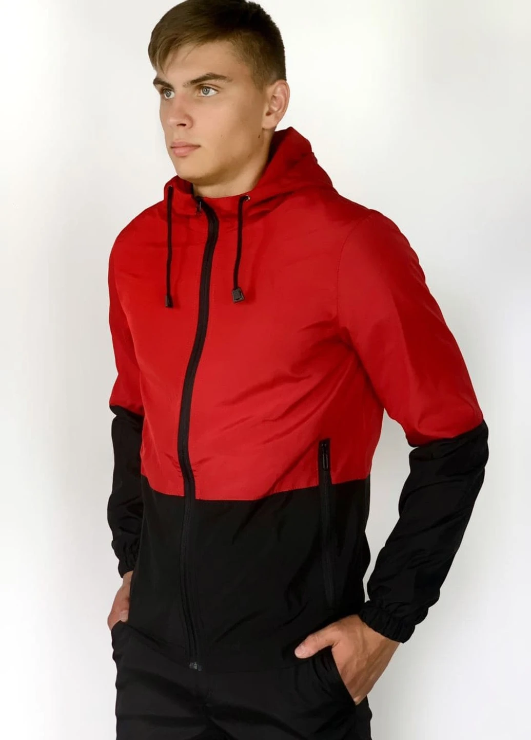 Червоний демісезонний костюм softshell light червоно-чорний Intruder