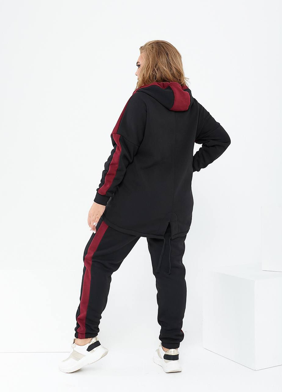 Спортивний костюм на флісі колір бордо р.48/50 375902 New Trend (256373530)