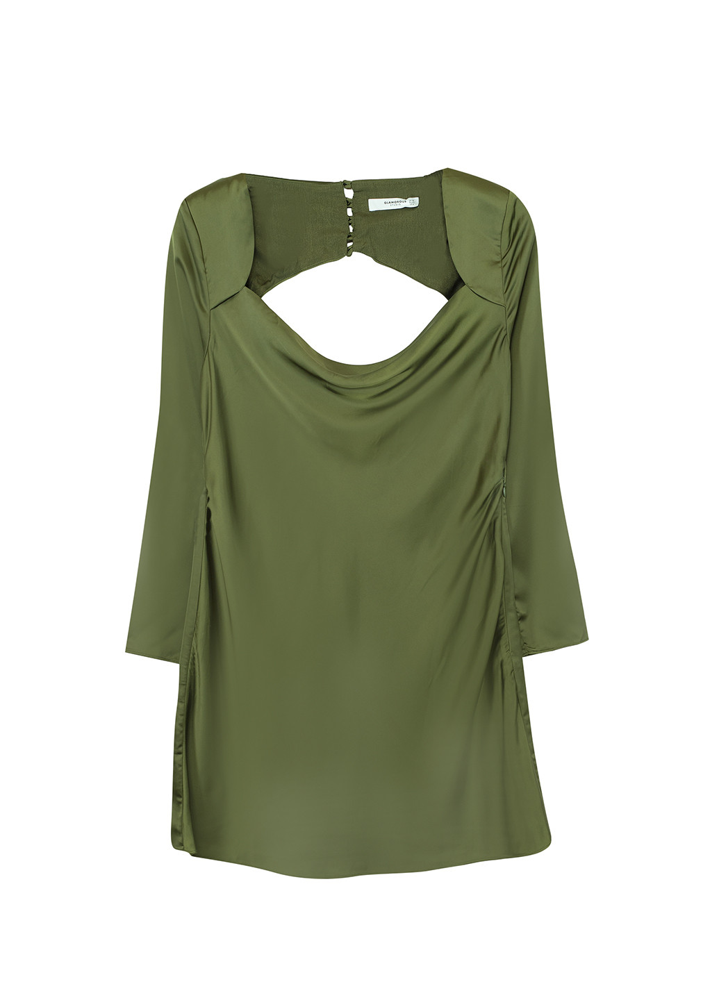 Оливковое кэжуал платье а-силуэт Glamorous однотонное