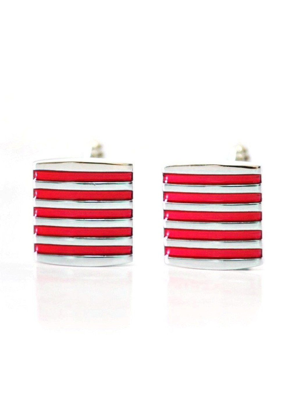 Запонки з Червоними Смужками Handmade (193410971)