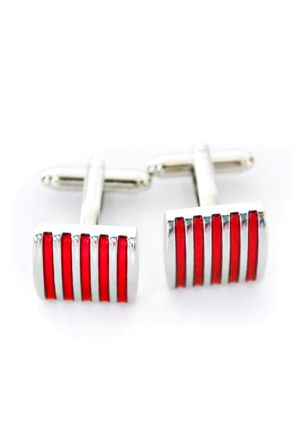 Запонки з Червоними Смужками Handmade (193410971)