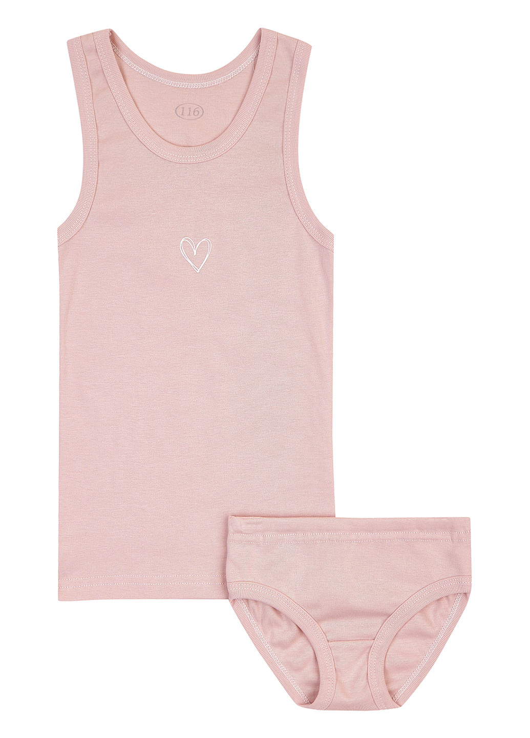 Рожевий демісезонний комплект (майка, трусики) Фламинго