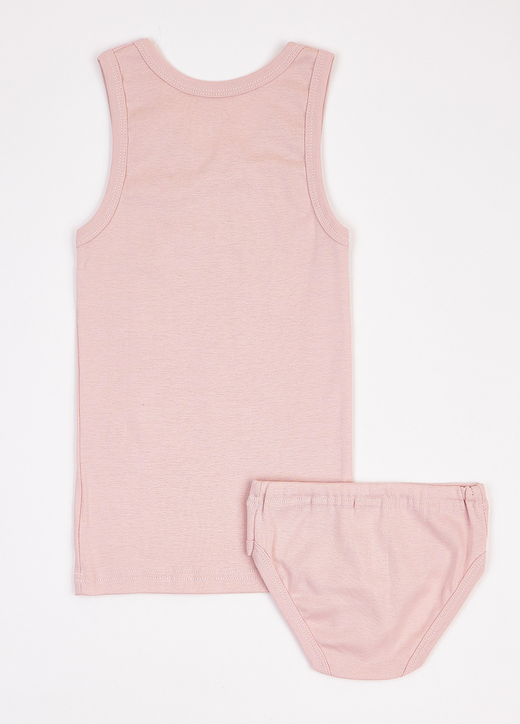 Рожевий демісезонний комплект (майка, трусики) Фламинго