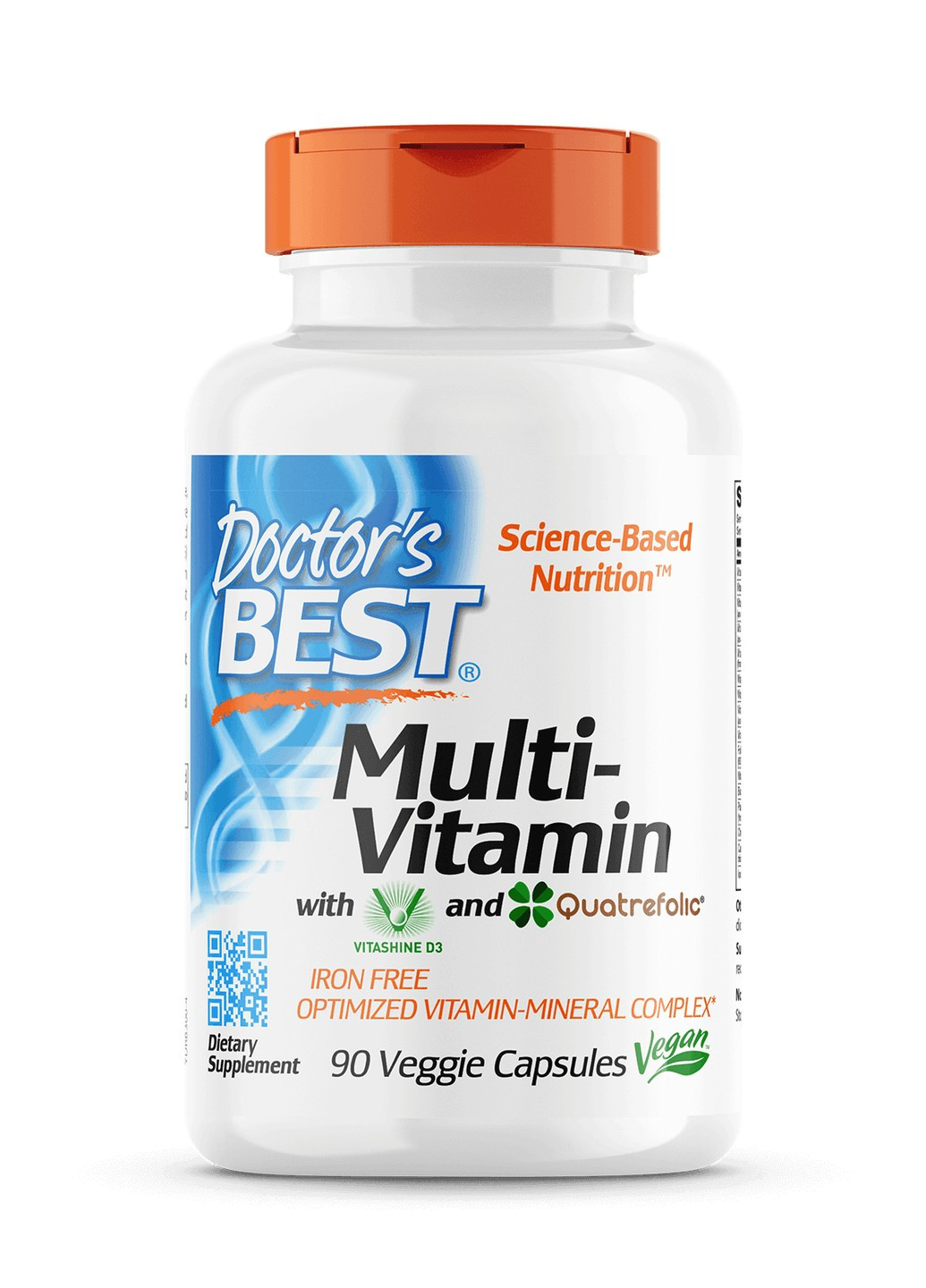 Мультивитамины без Железа, Quatrefolic,, 90 гелевых капсул Doctor's Best (255407794)