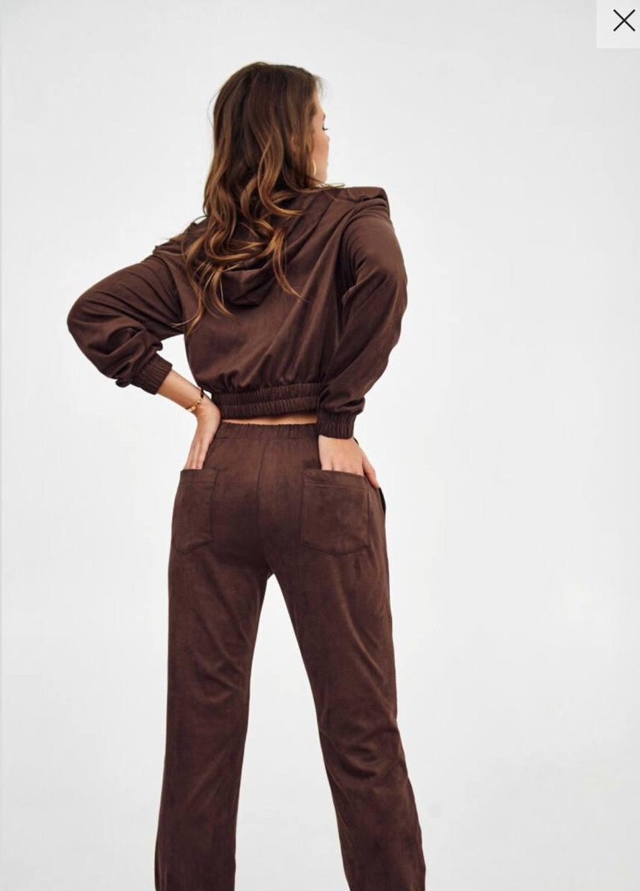 Женский прогулочный костюм коричневого цвета р.42 377284 New Trend (256038130)