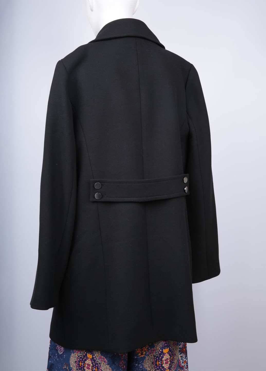 Черное демисезонное Пальто однобортное Talbots