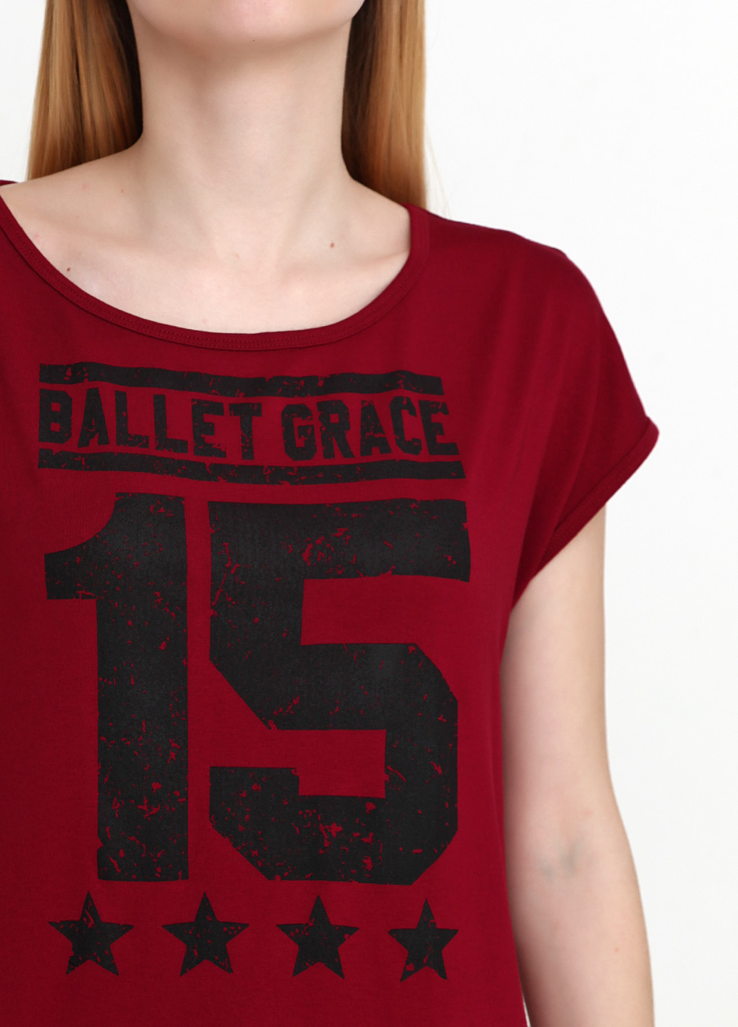 Бордова літня футболка Ballet Grace