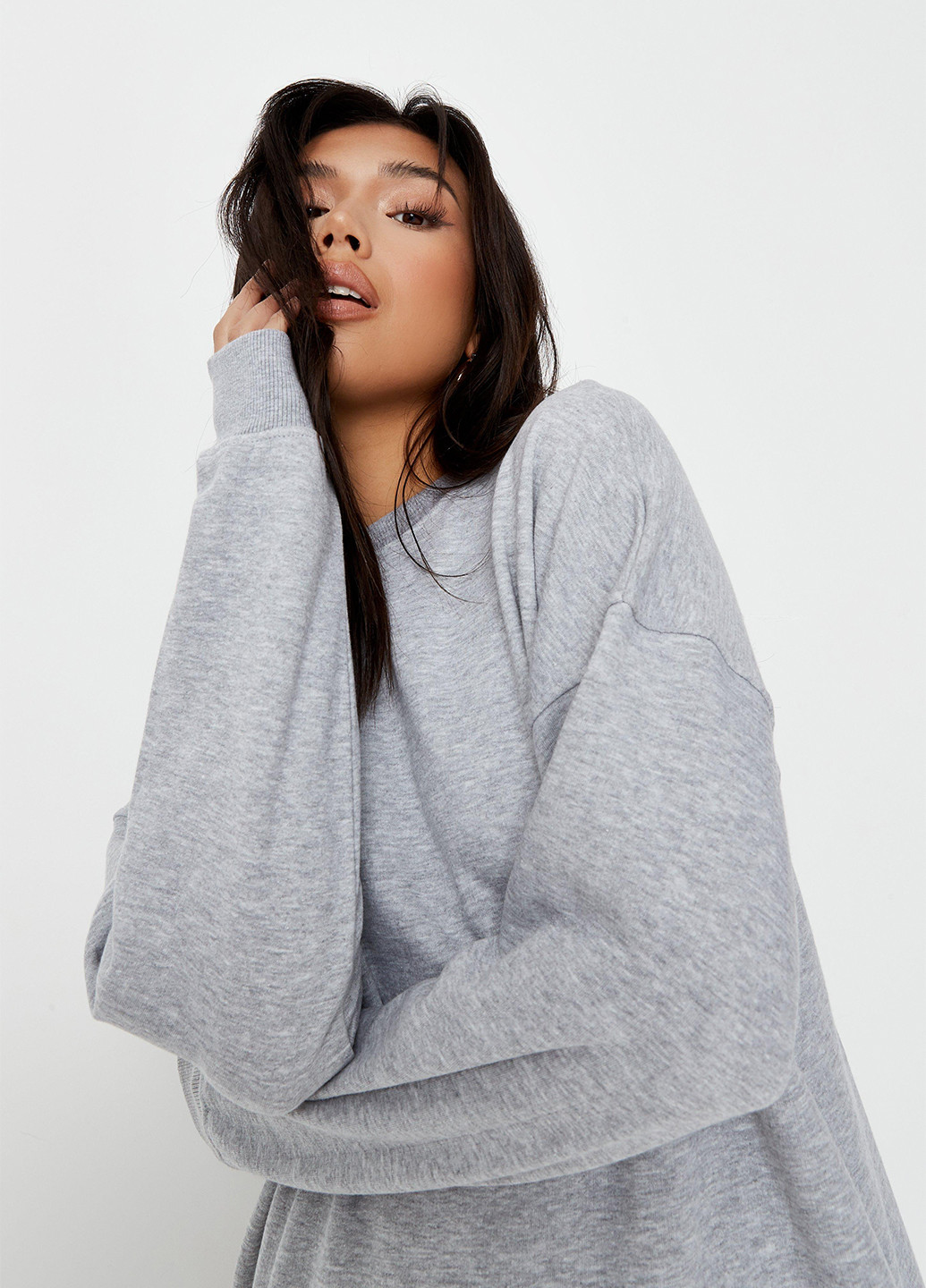 Сіра повсякденний сукня сукня-світшот Missguided меланжева