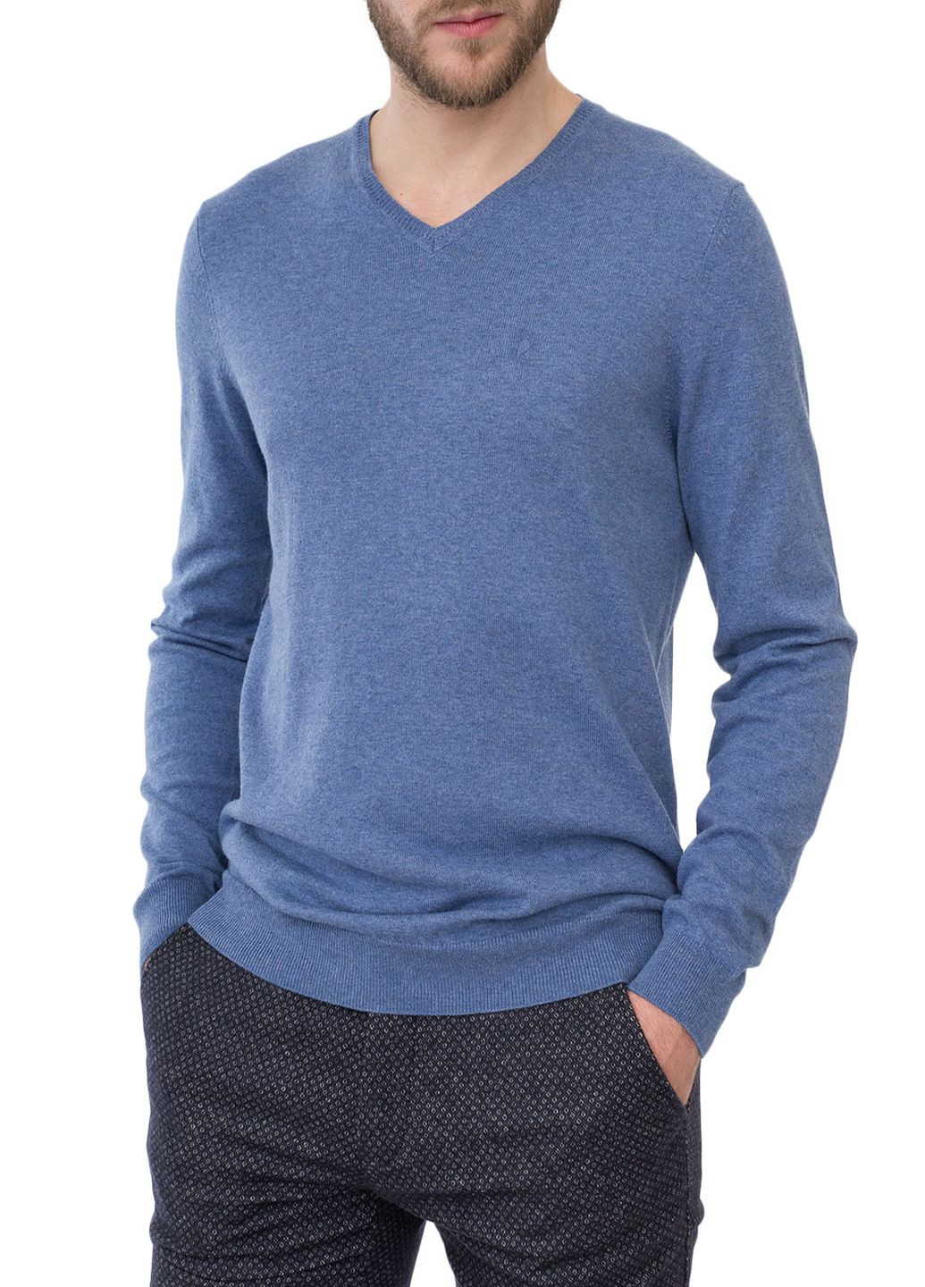 Голубой демисезонный пуловер Ragman