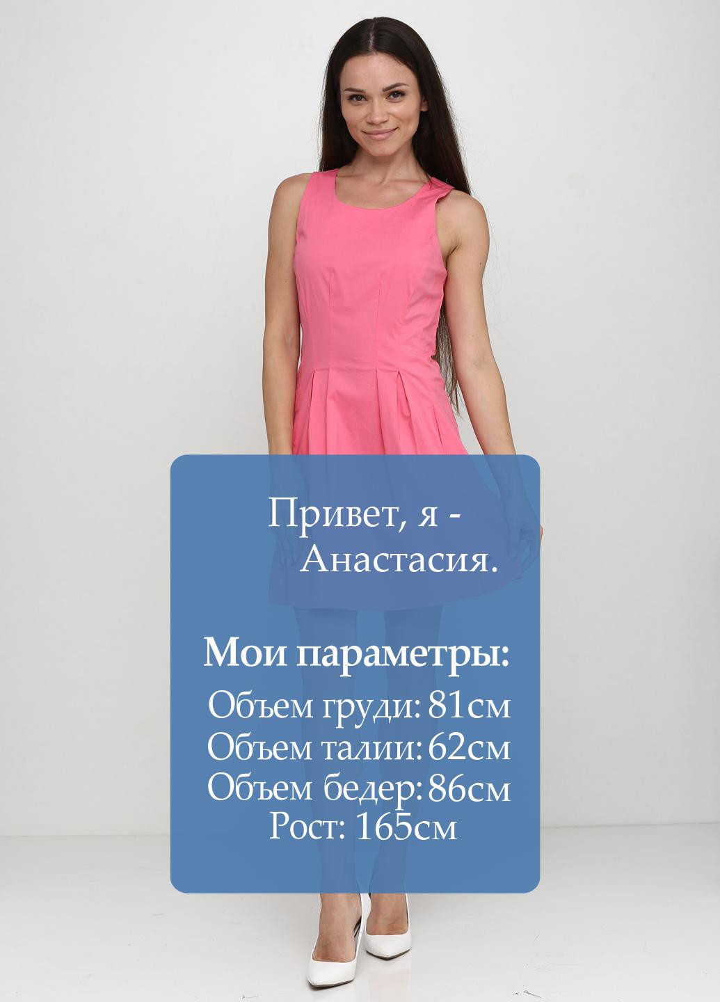 Рожева кежуал сукня Pepe Jeans однотонна